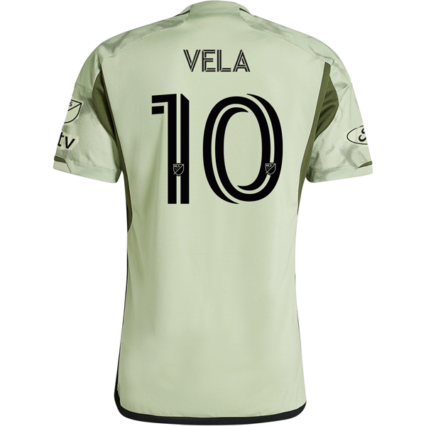 Adidas LAFC Authentic Carlos Vela Away Soccer Jersey 2024/25 - Magic Lime with MLS, Apple TV & Ford Patches | Perfect for MLS Games, Fan Collections & Soccer Enthusiasts
