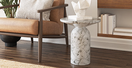 Wells End Table - Modern Side Table for Living Room, Bedroom & Office - Perfect for Lamps, Books & Decor