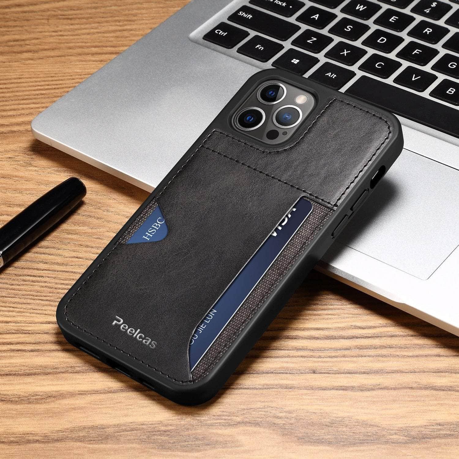 iPhone 15 Pro Case with Card Holder - Slim Protective Phone Cover for iPhone 15 Pro | Shockproof & Drop Protection | Perfect for Everyday Use, Travel, and Business Meetings