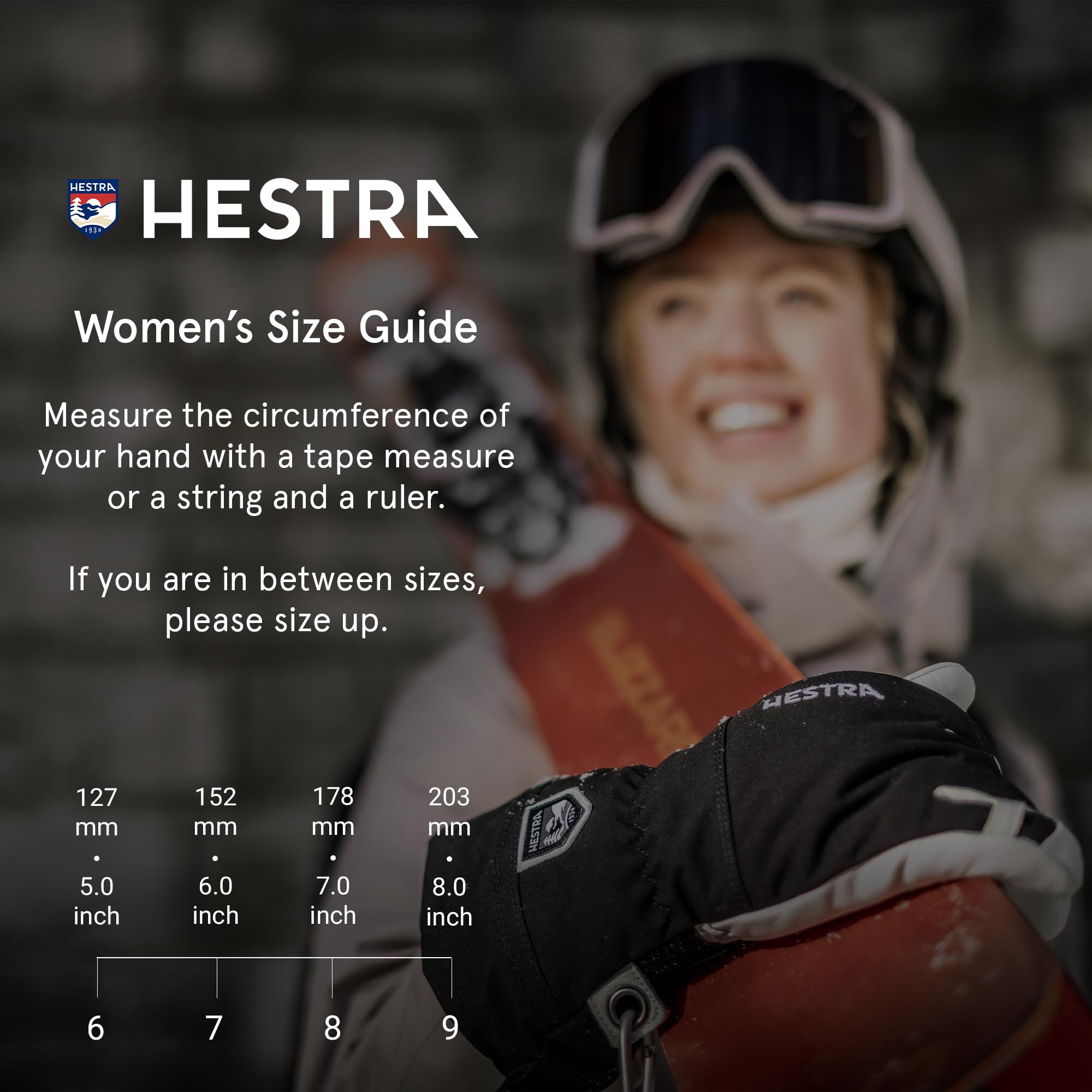 Hestra Women's Heli Ski 3-Finger Leather Gloves - Waterproof Winter Gloves for Skiing, Snowboarding & Mountaineering - Warm Cold Weather Gloves for Women's Outdoor Adventures