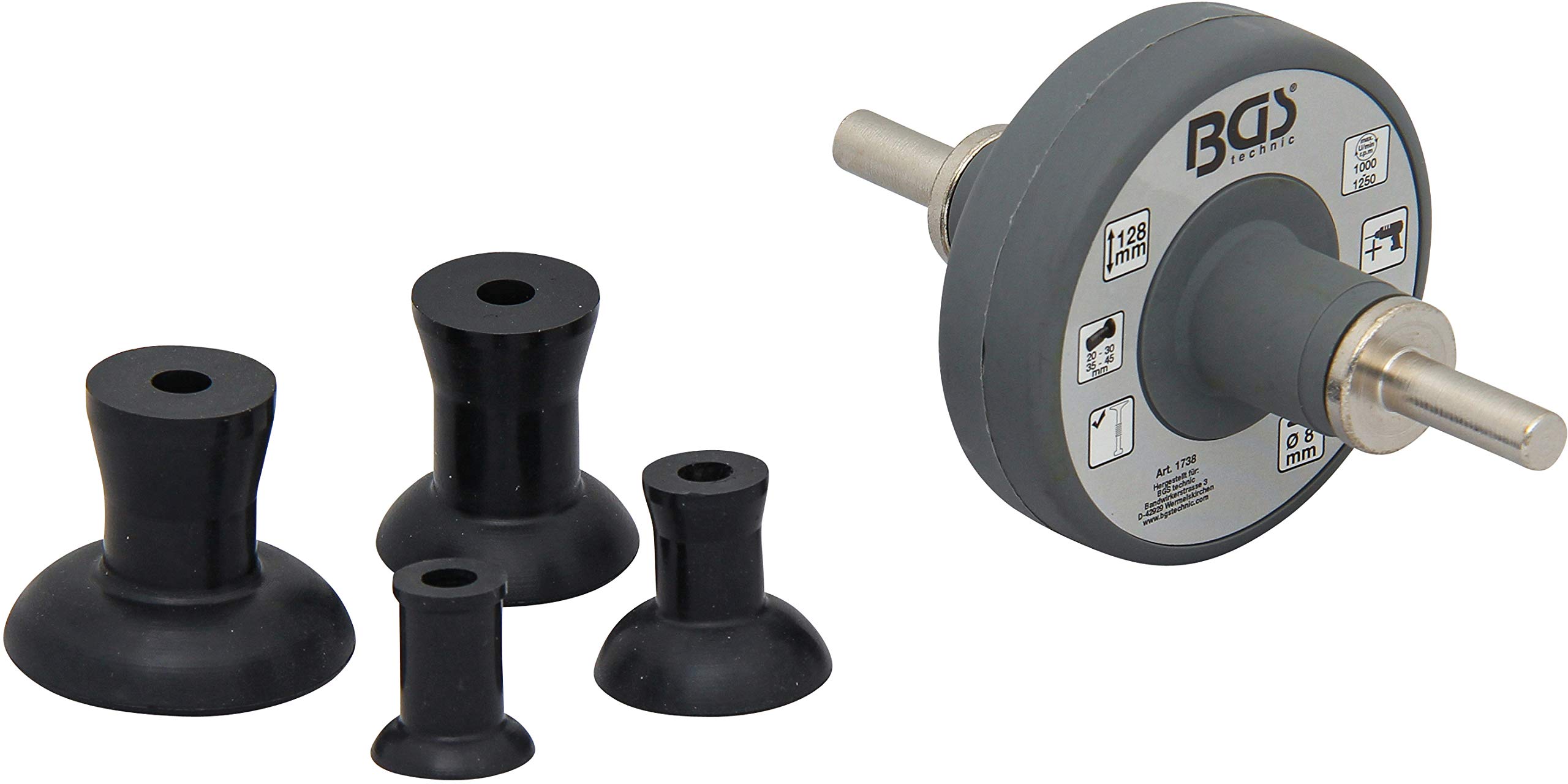 BGS 1738 Valve Lapping Tool Attachment Kit - Professional Valve Grinding & Seating Tool for Automotive, Motorcycle, Small Engine Repair - Perfect for DIY Mechanics & Professional Use