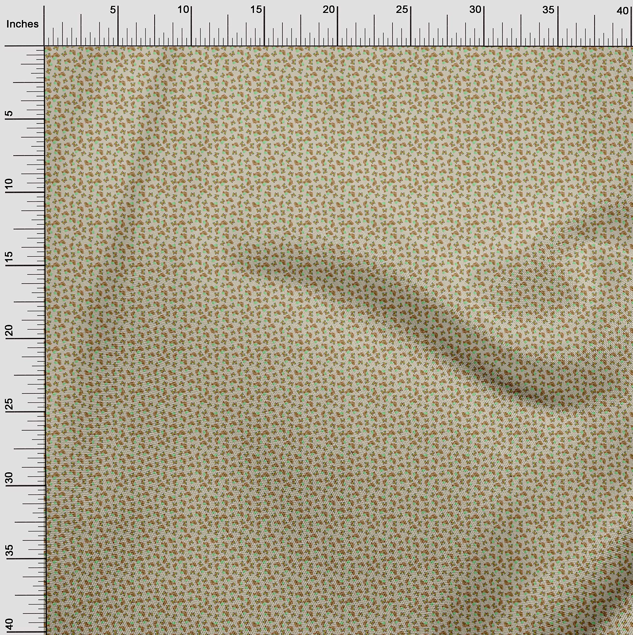 oneOone Velvet Beige Fabric by The Yard - 58 Inch Wide Printed DIY Sewing Material for Clothing, Crafts & Home Decor | Perfect for Dresses, Curtains & Upholstery Projects