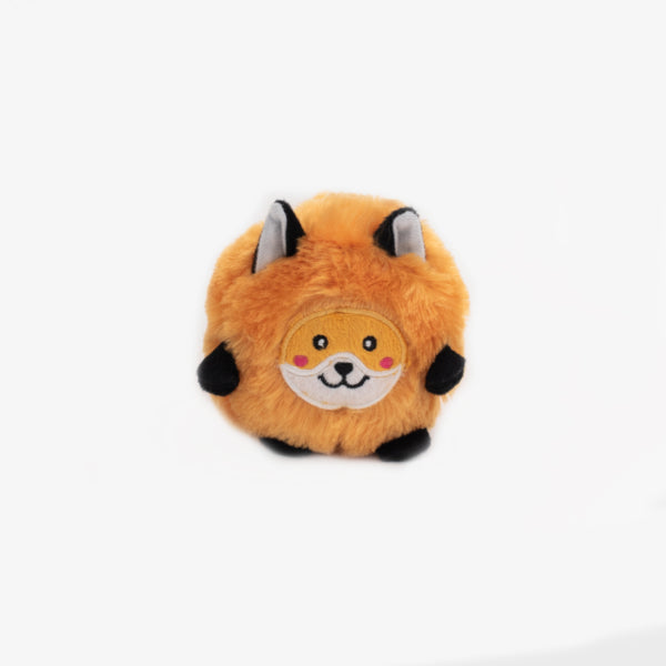 Fluffy Fox Plush Toy for Throwing - Soft & Bushy Stuffed Animal by Zippy Paws - Perfect for Fetch Games, Dog Training & Cuddling Playtime