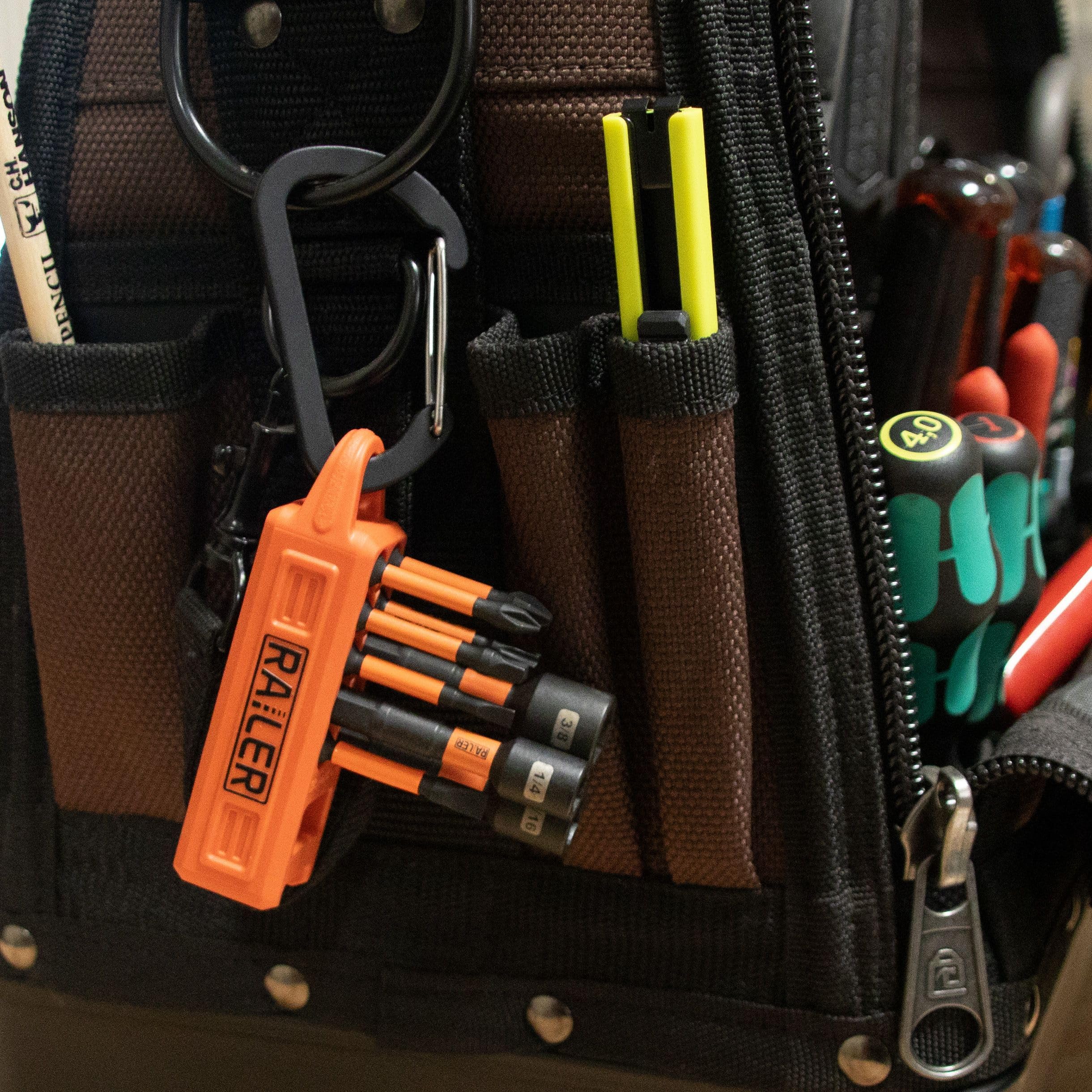 Premium S2 Steel Impact Driver Bit & Nut Driver Set for Electricians - Magnetic Bit Holder & Carabiner Included - Ideal for Electrical Work, DIY Projects, and Professional Toolkits