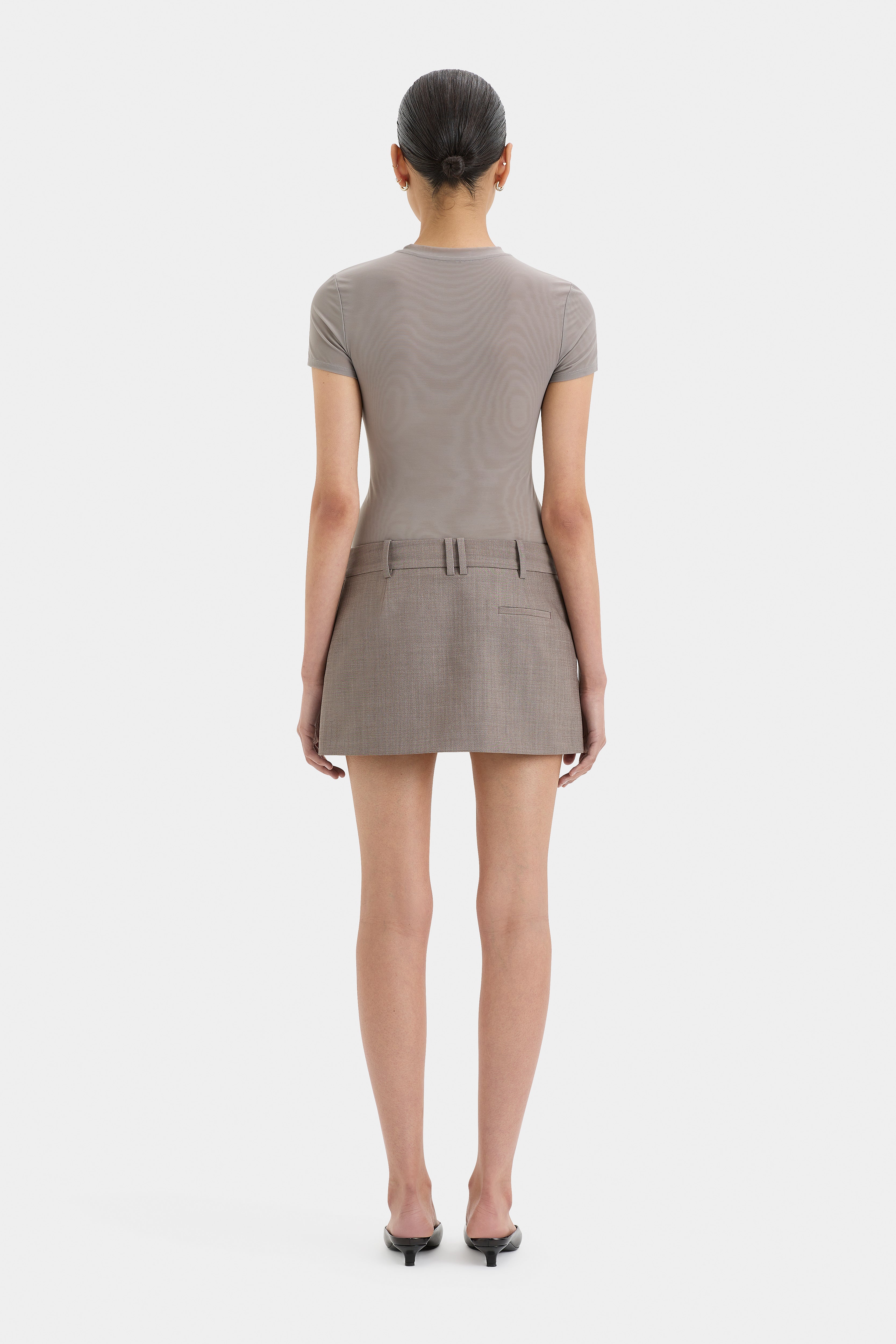 Leonardo Belted Mini Skirt for Women - High Waist Stretchy Denim Skirt with Adjustable Belt | Perfect for Casual Outfits, Date Nights & Office Wear