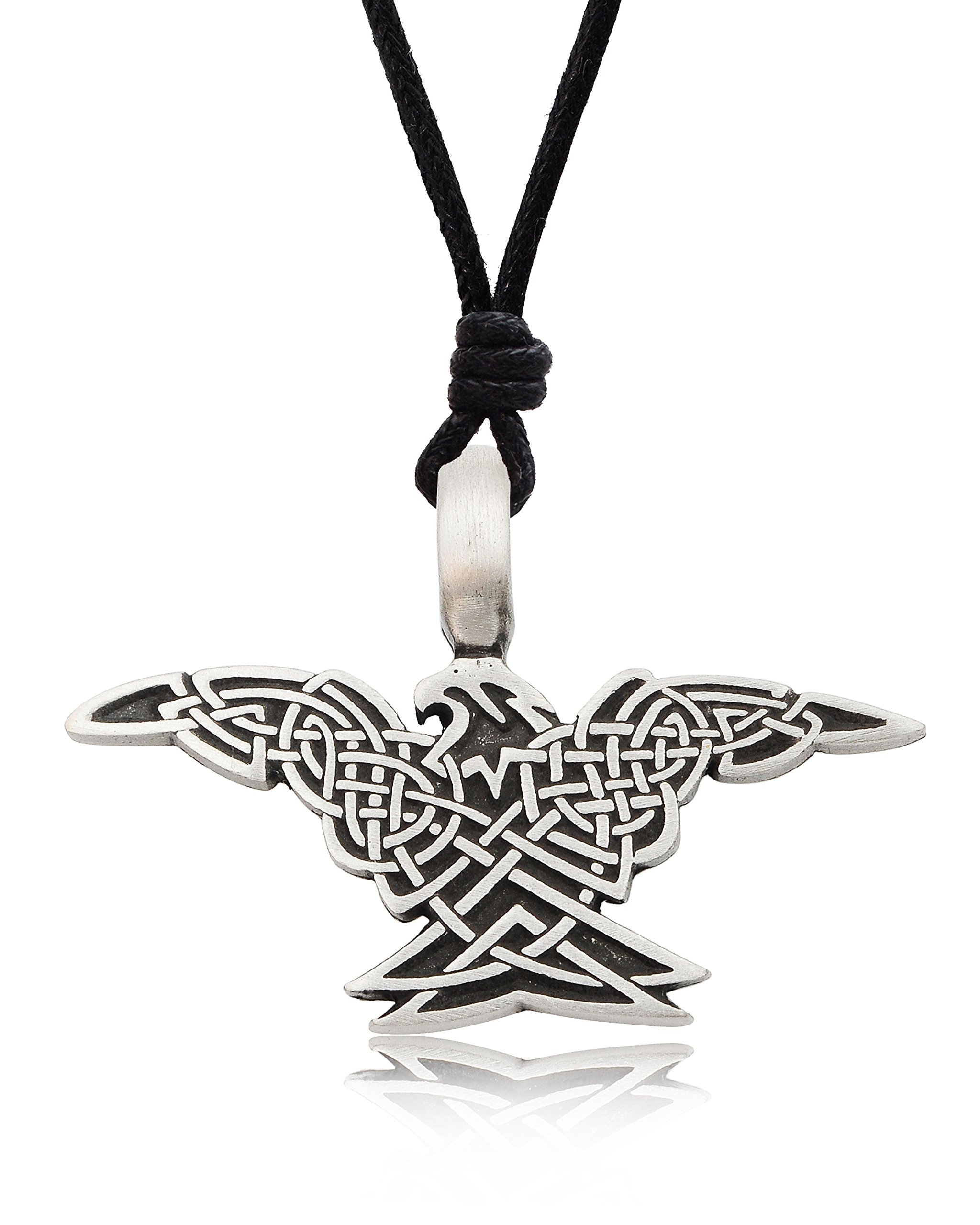 Celtic Phoenix Silver Pewter Charm Necklace - Handmade Vintage Pendant Jewelry for Women - Perfect for Gifts, Special Occasions & Boho Fashion Accessories