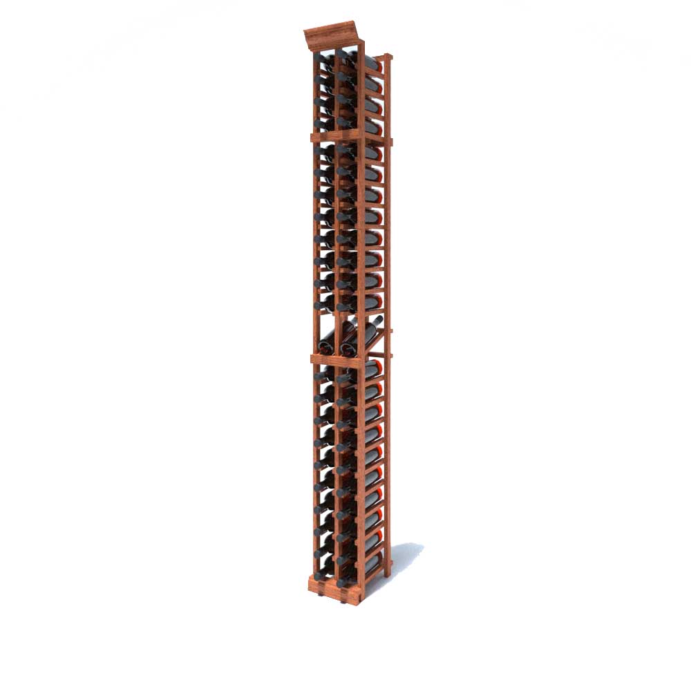 2 Column 46 Bottle 8ft Wine Rack Kit with Display - Sturdy Metal Wine Storage Organizer for Home, Bar, Restaurant & Cellar Use