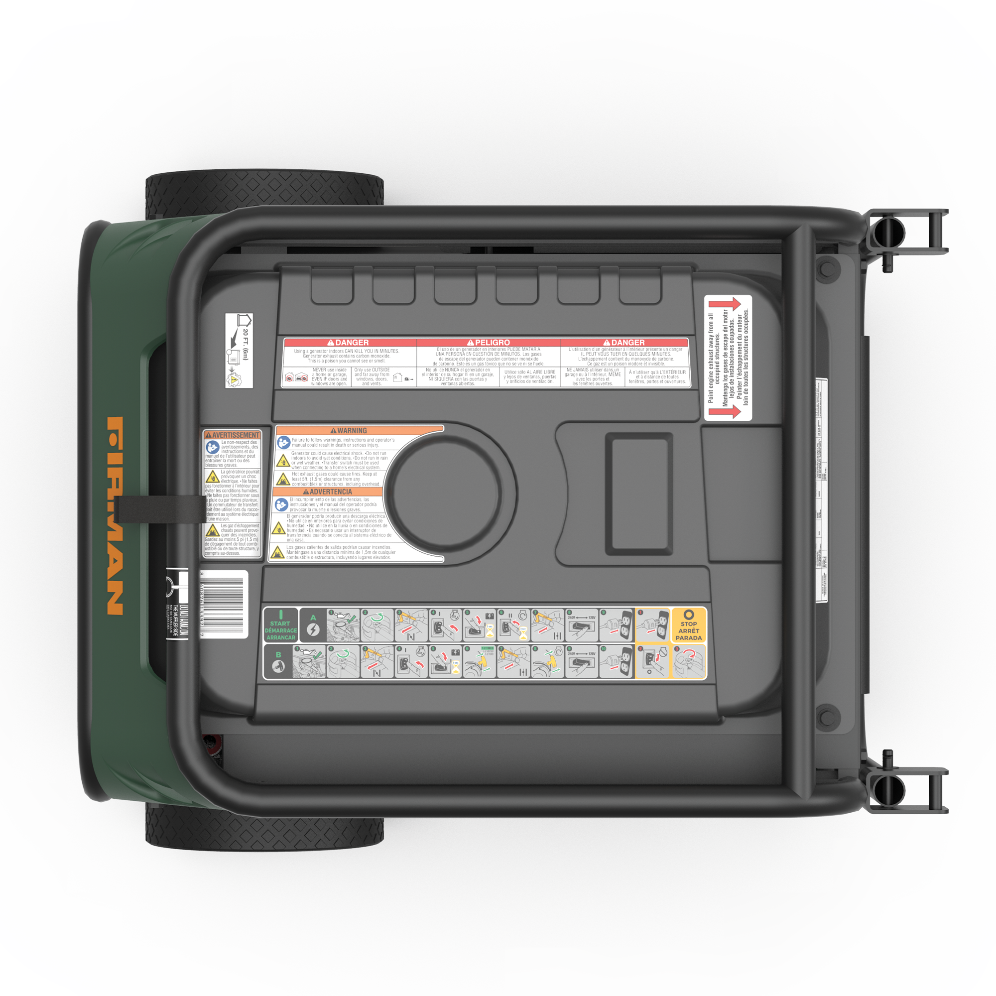 4100W LPG Portable Generator with Electric Start - Quiet, Reliable Power for Camping, RV Trips & Emergency Backup