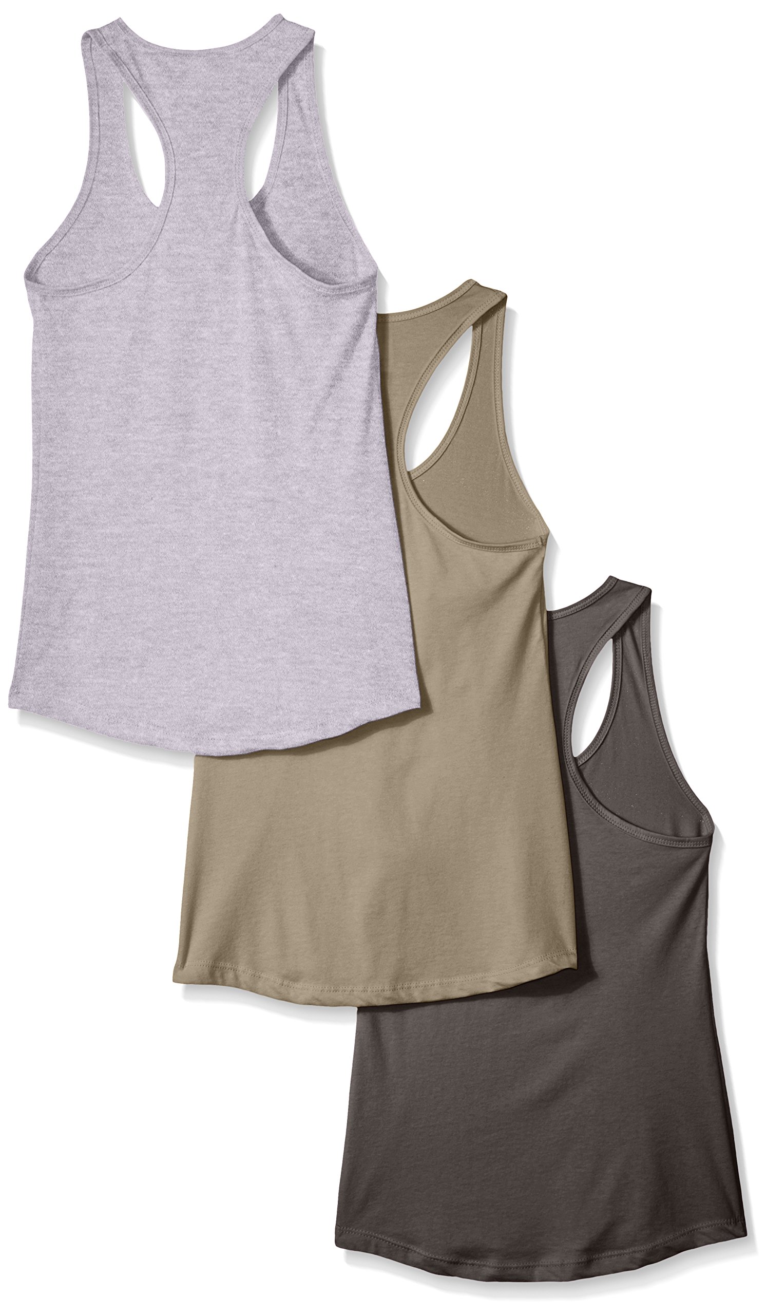 Clementine Apparel Women's Racerback Tank Tops - 3 Pack Workout Tops for Running, Gym & Yoga | Moisture-Wicking Activewear for Fitness & Casual Wear