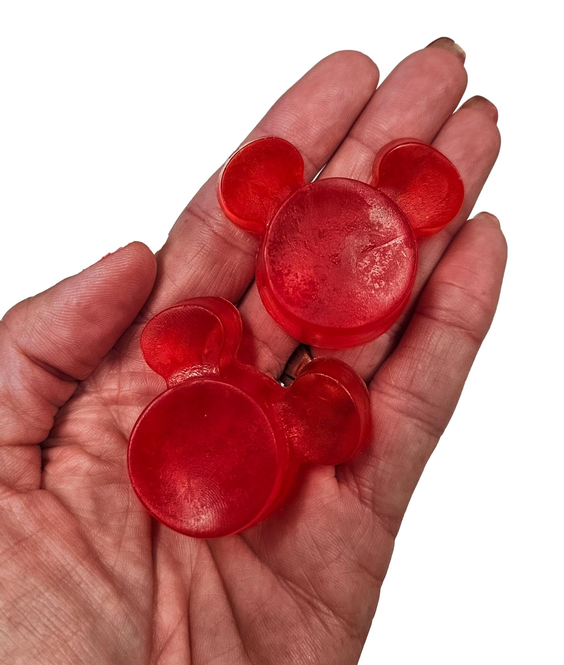25-Pack Mickey Mouse Glycerin Soap Favors - Disney Themed Birthday Party, Wedding, Bridal Shower & Baby Shower Gifts (Red, Cucumber Melon Scent) - Perfect for Kids' Parties, Bridesmaid Gifts & Disney Theme Events