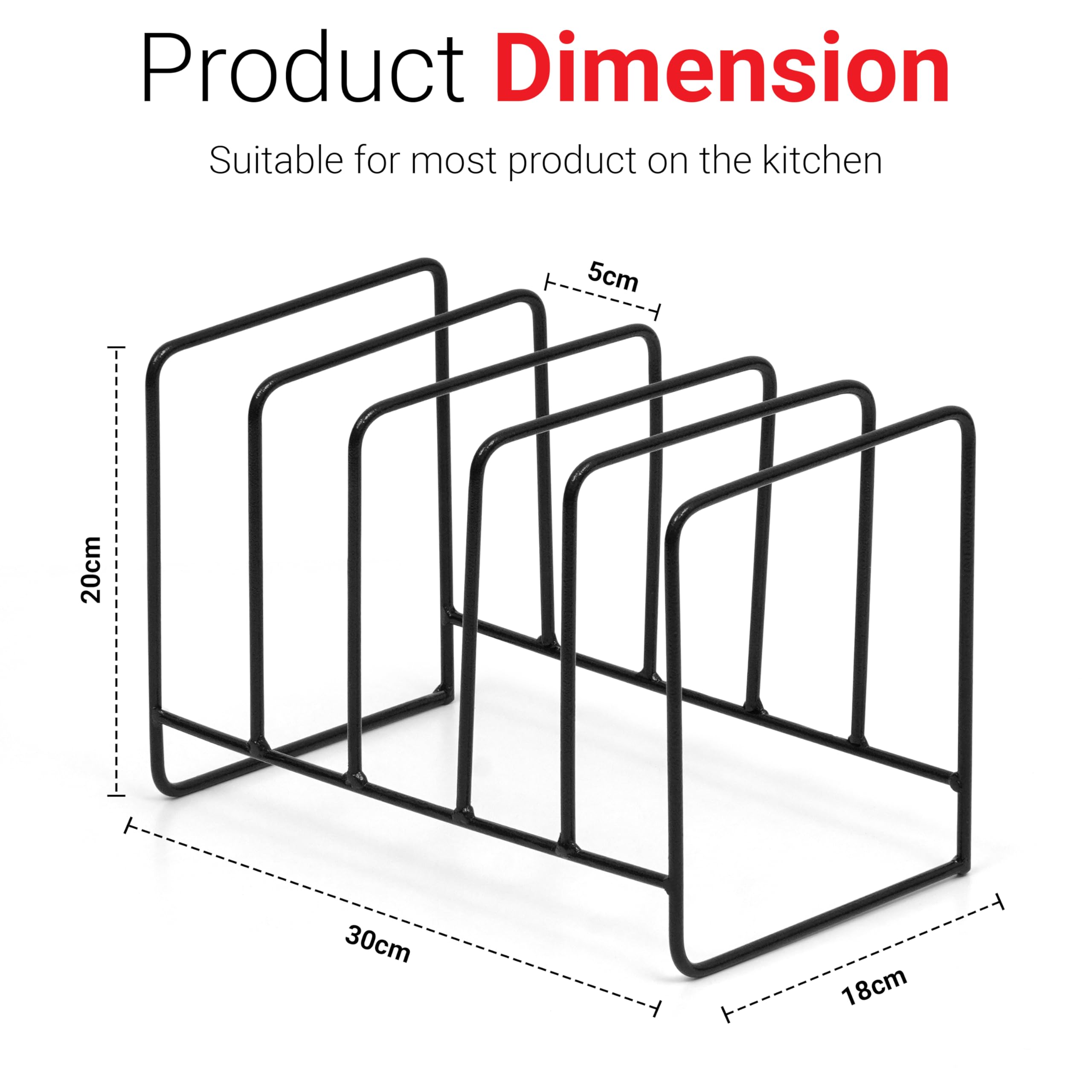 Livzing Metal Dish Rack - Over the Sink & Countertop Plate Drying Organizer with Pan/Lid Holder - Space Saving Kitchen Utensil & Chopping Board Storage - Perfect for Small Kitchens & Dining Areas (Black)