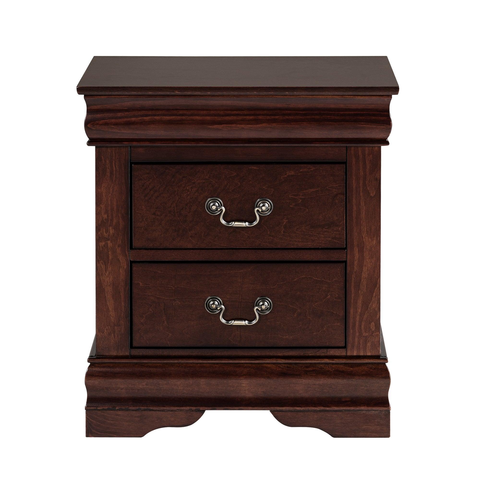 Louis Philippe Night Stand by Furniture of America - Elegant Bedside Table for Bedroom Decor, Storage & Organization