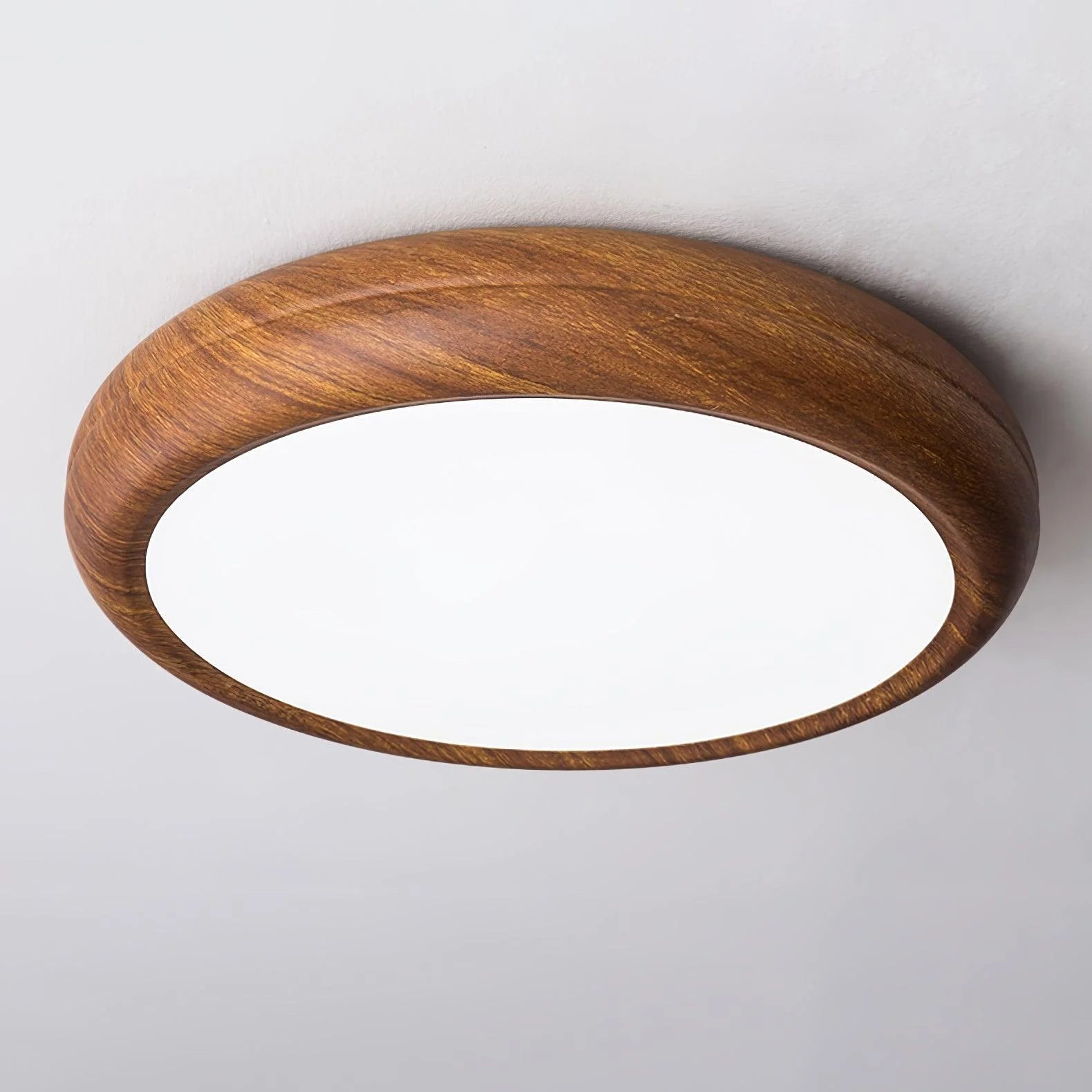 Wood Grain Round Ceiling Lamp - Modern Farmhouse Pendant Light with Natural Wood Finish - Perfect for Living Room, Bedroom, or Dining Room Lighting