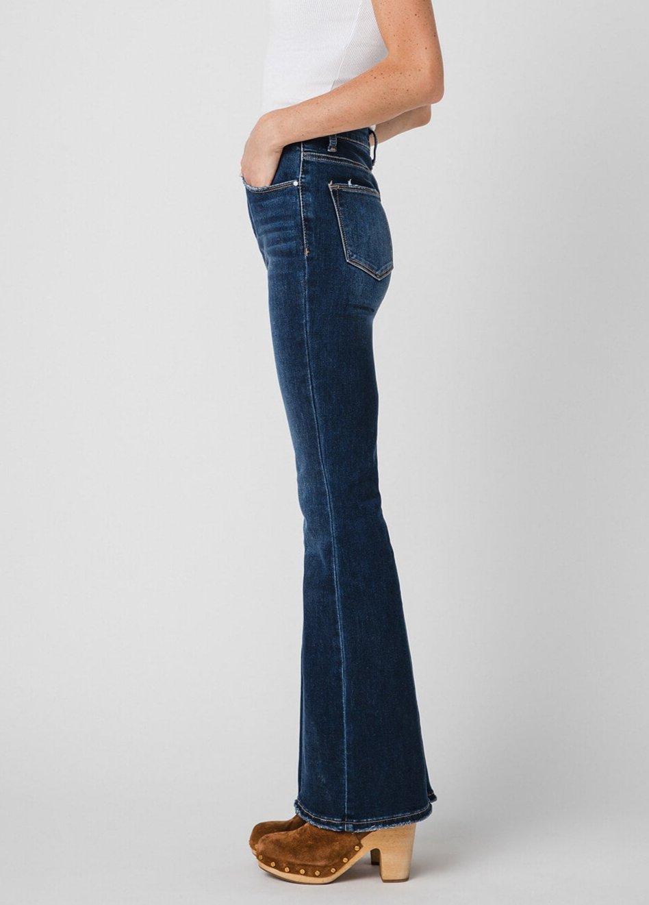 Risen Venice Flare Jeans for Women - High Waisted Bootcut Denim Pants - Vintage 70s Style Jeans for Casual Wear & Night Out