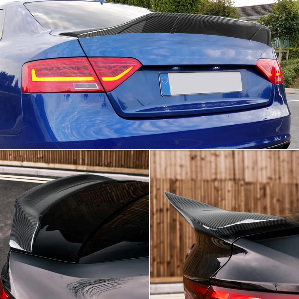 Carbon Fiber Trunk Spoiler for Audi A5 Coupe 2007-2016 (8T3) - Hydro-Dipped Aero Wing | Enhances Style & Performance for Street Racing & Car Shows