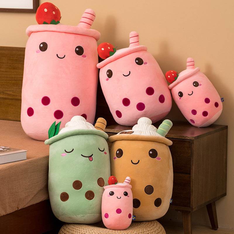 Giant Boba Milk Tea Plush Toy - Cute & Soft Bubble Tea Stuffed Animal for Kids & Adults - Perfect for Home Decor, Gifts, and Cuddling