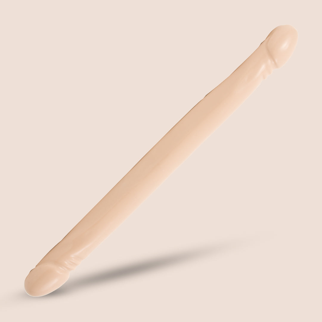 Double Headed 18 Inch Smooth Dildo for Women & Couples - Firm Yet Flexible Silicone Adult Toy for G-Spot & Prostate Stimulation - Perfect for Solo Play, Couples Bonding & BDSM Scenes