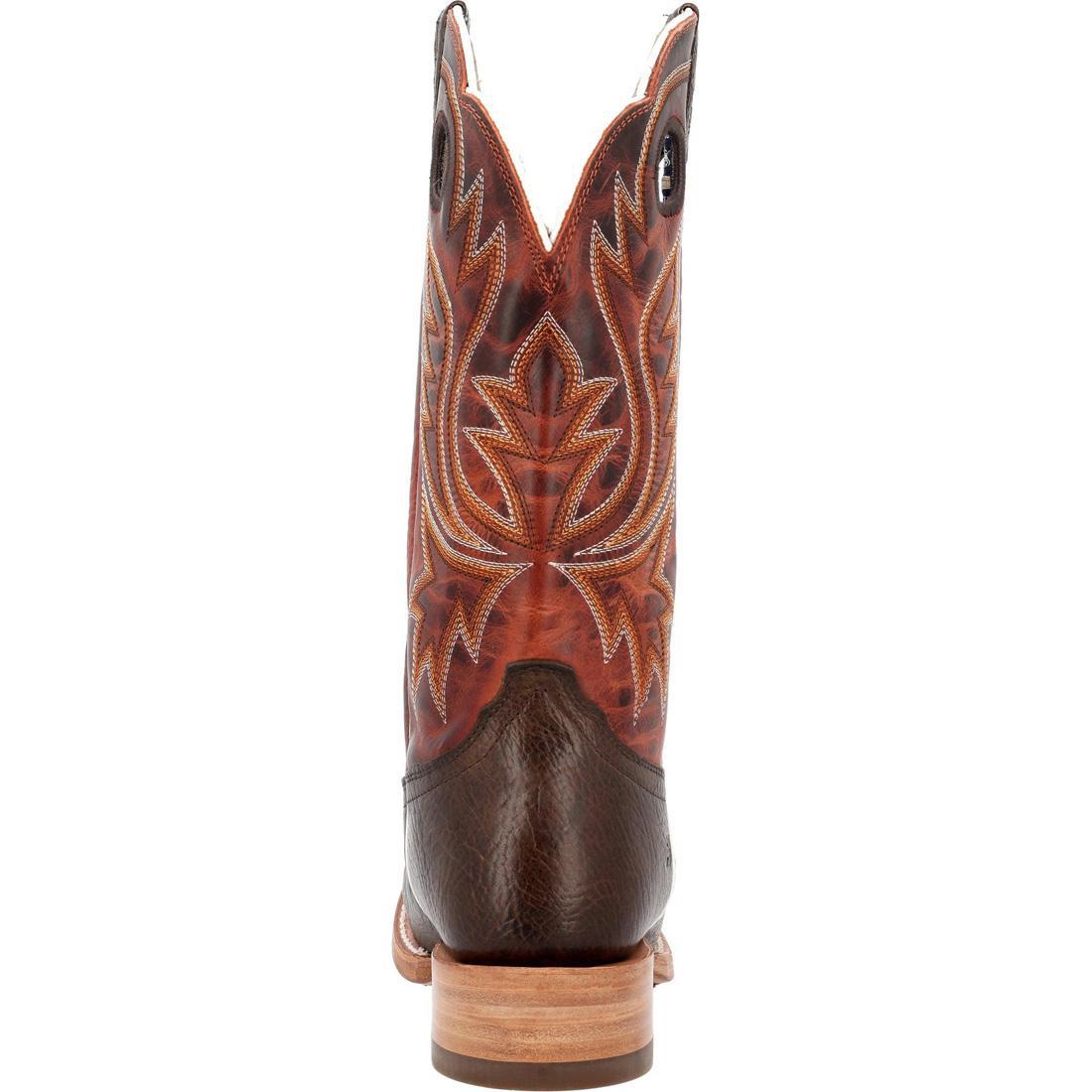 PRCA Collection Premium Shrunken Bullhide Western Boots for Men - Nicotine & Burnt Sienna Color | Durable Cowboy Boots for Rodeo, Country Dancing & Western Fashion