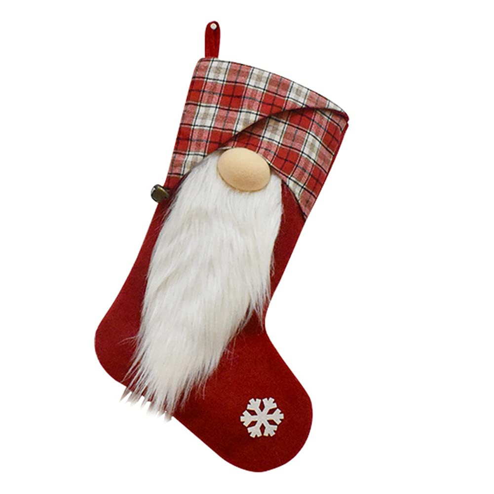 U-BUYHOUSE Christmas Stocking Candy Bags - Festive Tree Pendant Gift Bags for Holiday Decorations, Fireplace Hanging Socks for Kids | Perfect for Christmas Tree Decor, Gift Exchange & Fireplace Mantel Decorating