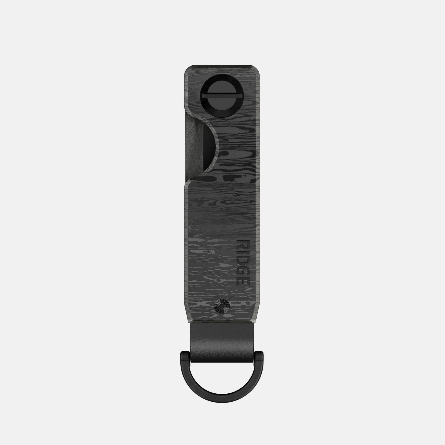 Ridge KeyCase - Premium Black Damascus Key Holder for Men & Women | Durable & Stylish Key Organizer for Everyday Carry (EDC), Travel & Outdoor Adventures