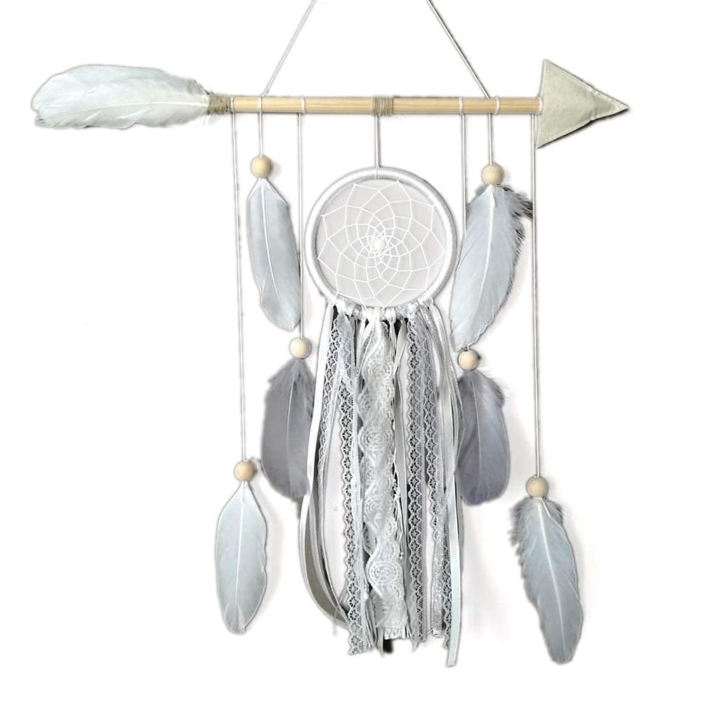 Dream Catcher Bow and Arrow Set - Boho Wall Hanging Decor for Bedroom, Nursery & Photography Props | Native American Inspired Home Decoration for Spiritual Protection & Aesthetic Backdrops