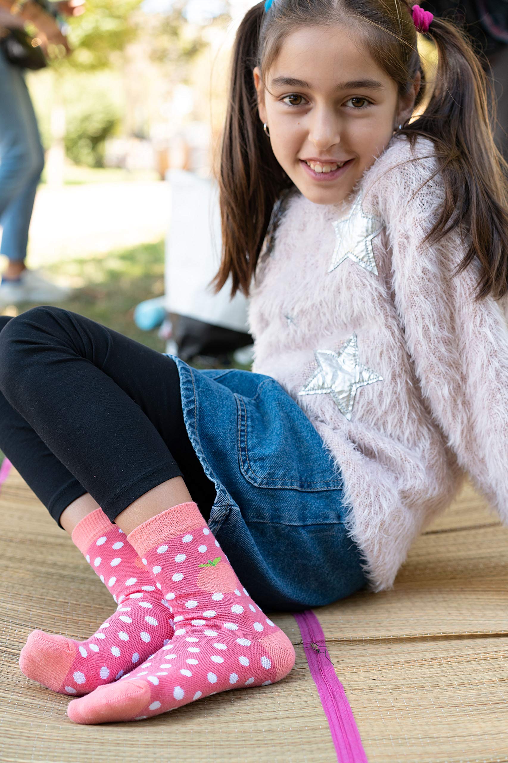 Kids 5-Pair Fun Cotton Crew Socks - Colorful Dress Socks Gift Box for Boys & Girls | Perfect for School, Parties & Everyday Wear