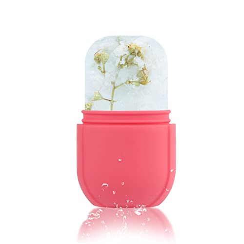 SAVITA Mini Ice Roller for Face & Eyes - Reusable Silicone Facial Massager for Puffiness Relief, Wrinkle Reduction & Pore Tightening - Pink | At-Home Spa Treatment & Post-Workout Skin Care