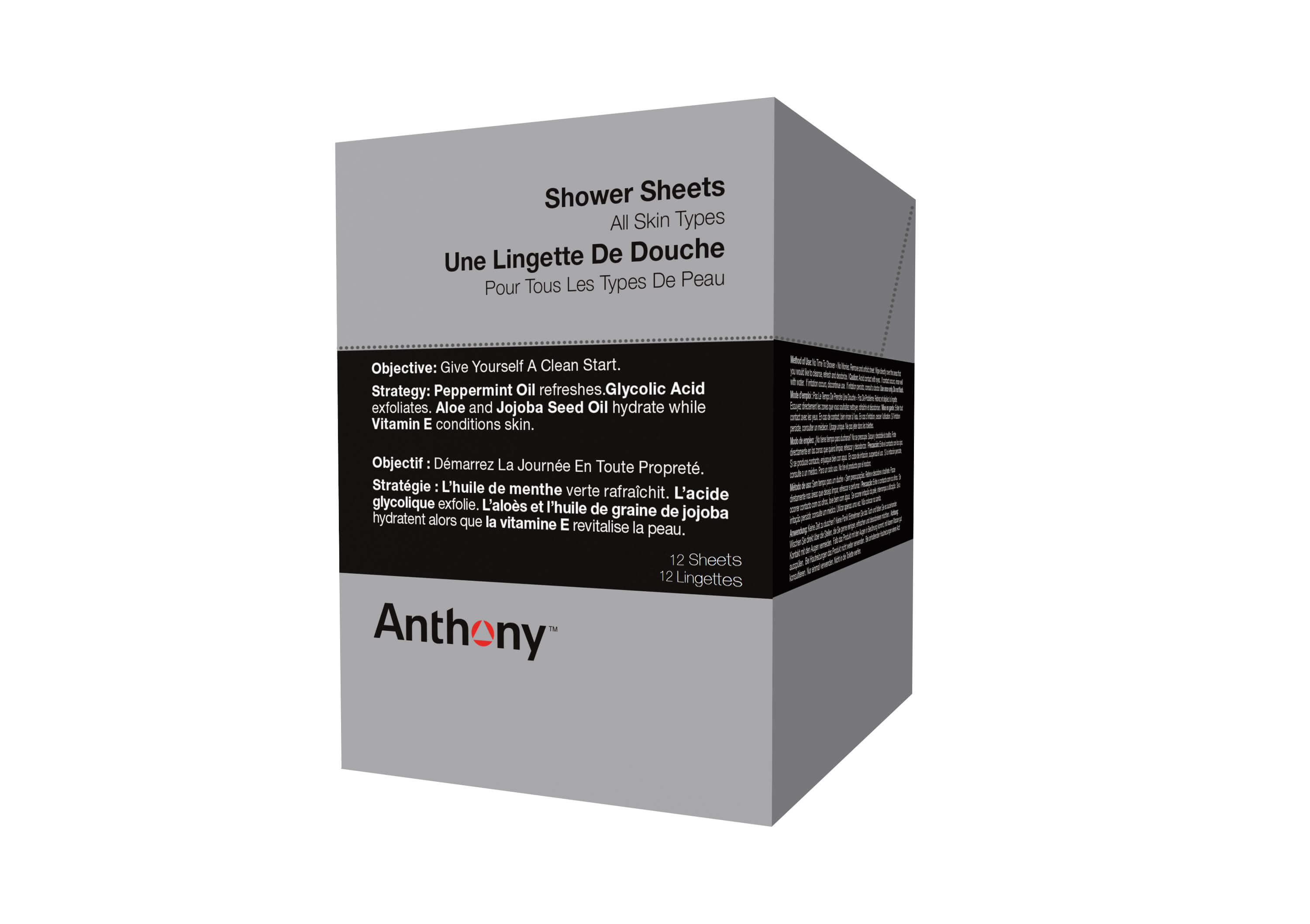 Anthony Shower Sheets - Refreshing Body Wipes for Gym, Travel & Outdoor Activities | Quick Cleanse for Post-Workout & On-The-Go Hygiene