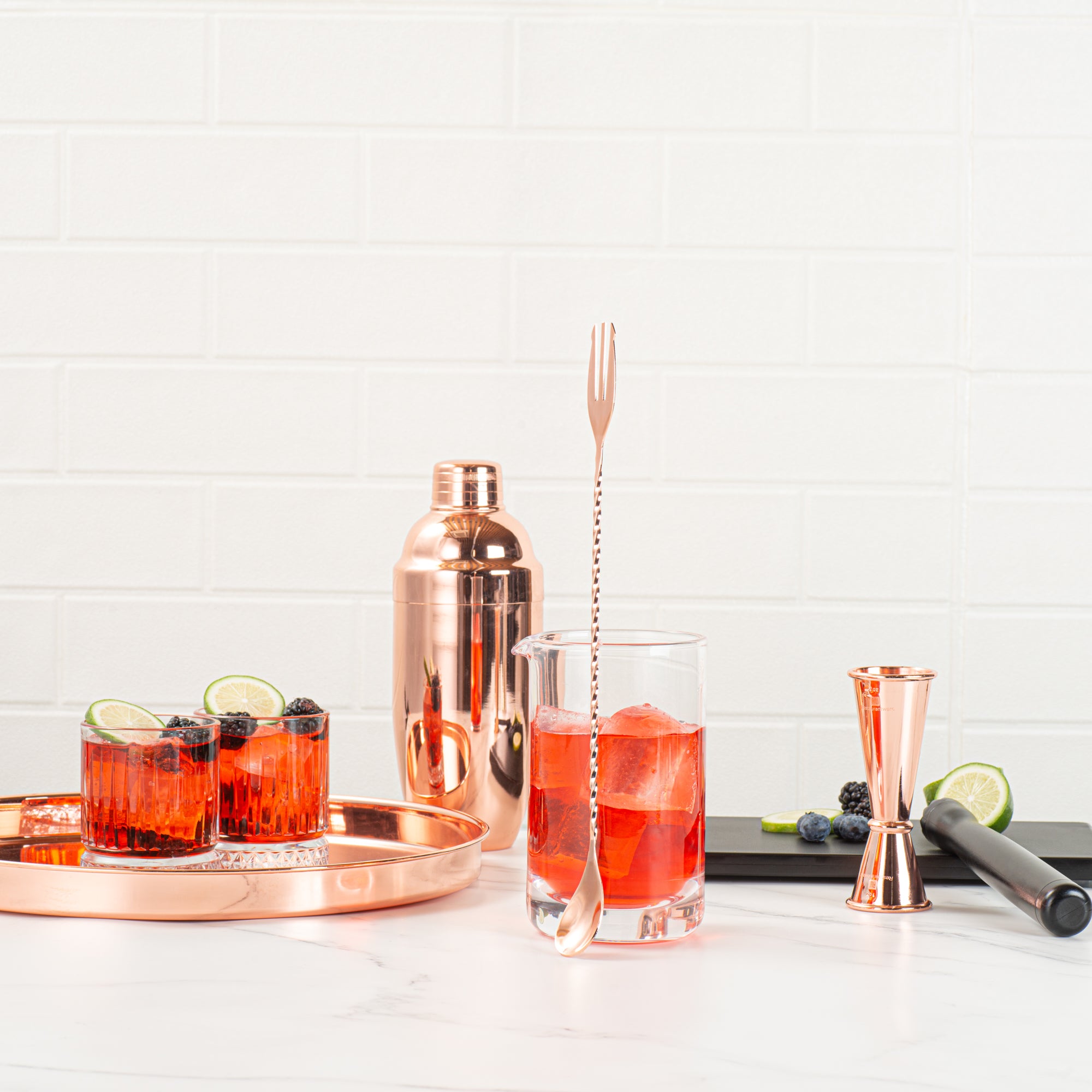 Premium Copper Plated Stainless Steel Trident Bar Spoon - 12
