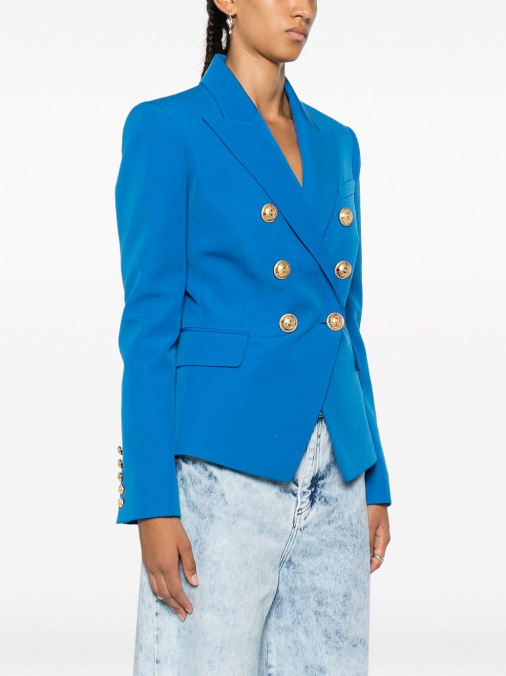 Balmain Blue Jacket for Men & Women | Luxury Designer Coat for Fall & Winter | Perfect for Parties, Dates & Formal Events