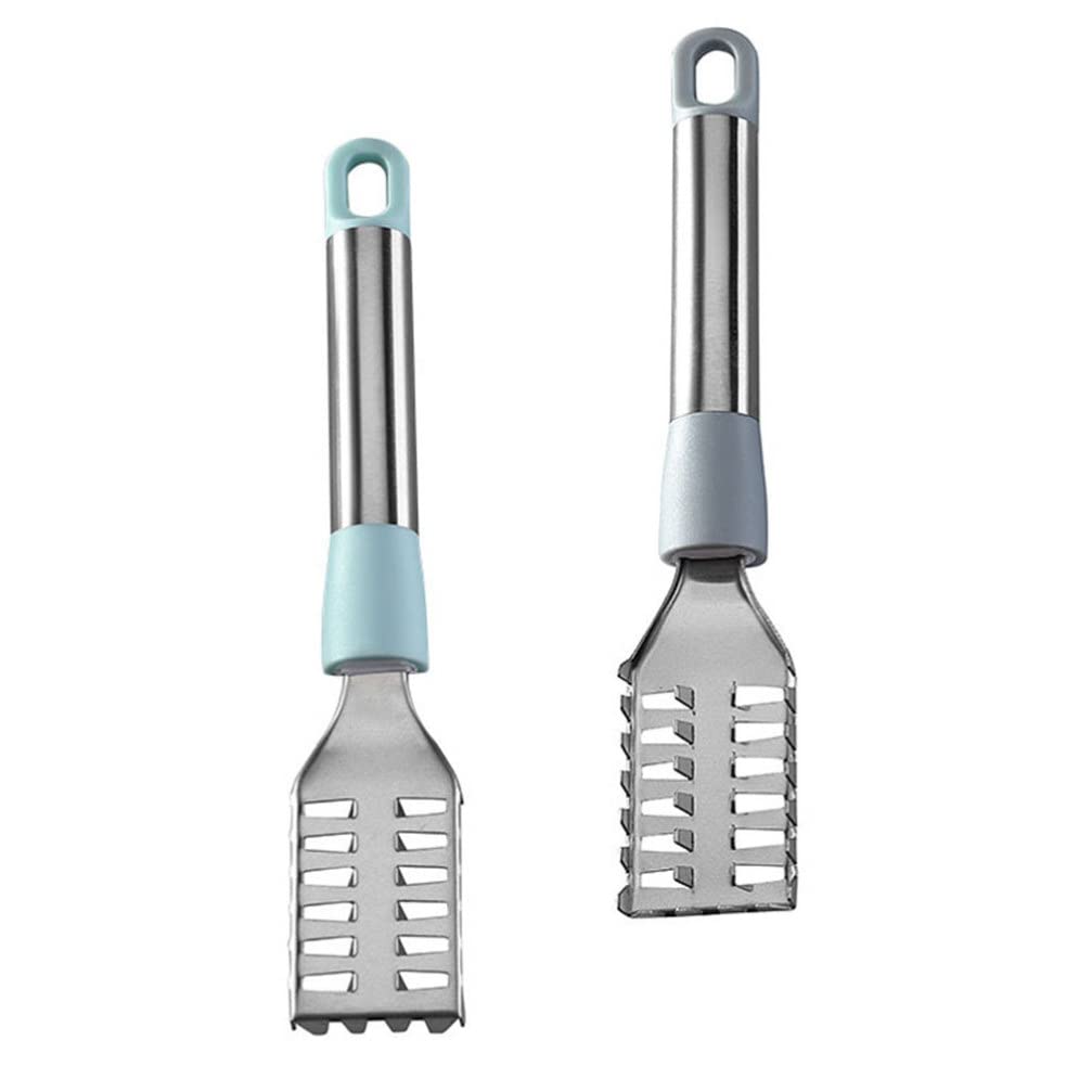 2 Pack Stainless Steel Fish Scale Remover Scraper - Efficient Fish Descaler Tool for Kitchen, Cleaning Fish Skin & Scales - Perfect for Home Cooking, Camping, and Seafood Prep