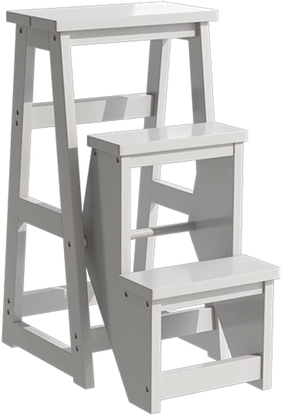 Modern Multifunctional Wooden Folding Step Stool for Home & Library - Indoor Climbing Stool, Ladder Chair, Bookshelf Accessory - Perfect for Kids, Elderly & Home Organization