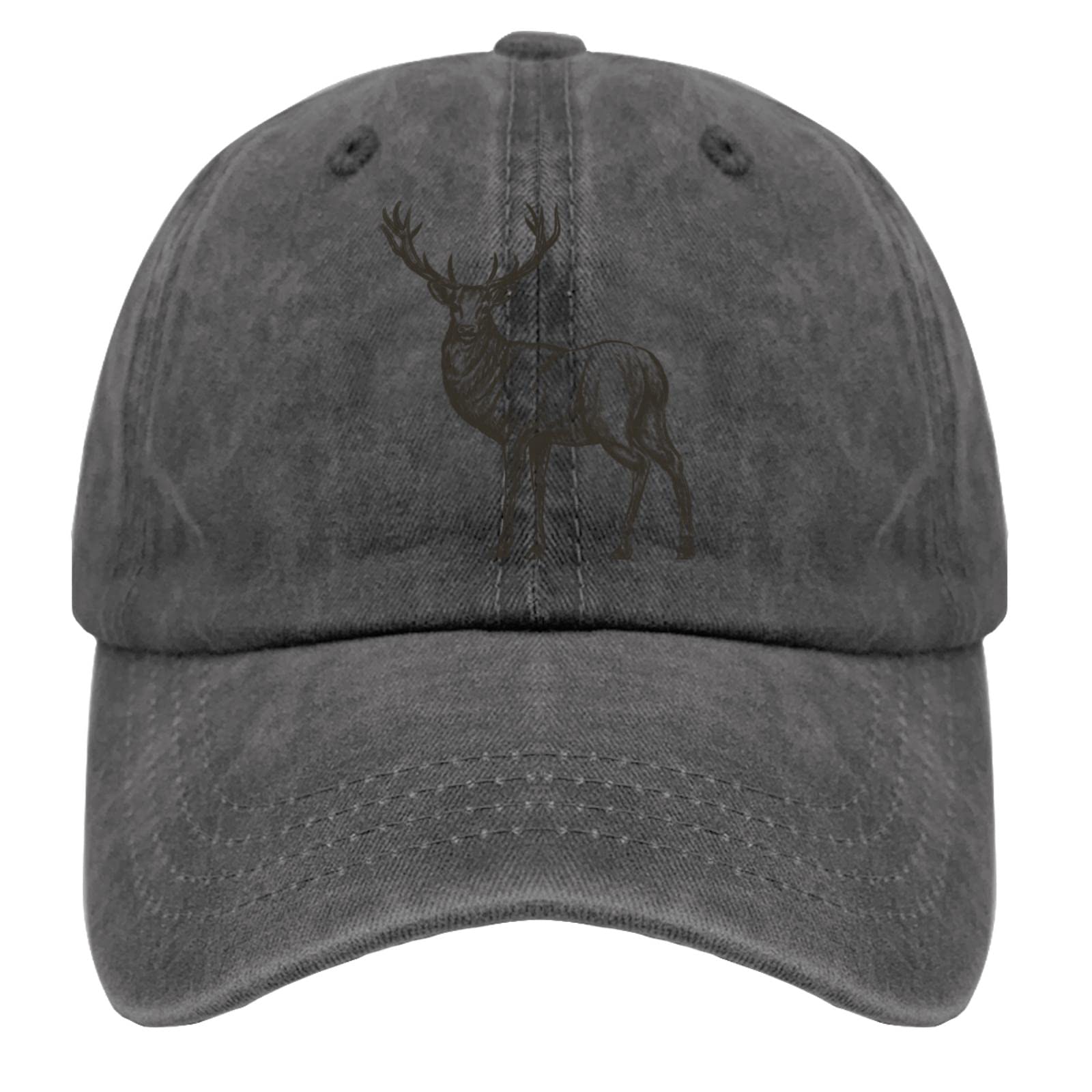 Vintage Washed Cotton Adjustable Dad Hats - Deer & Reindeer Wildlife Trucker Caps for Women & Men - Perfect for Golf, Outdoor Adventures & Casual Wear