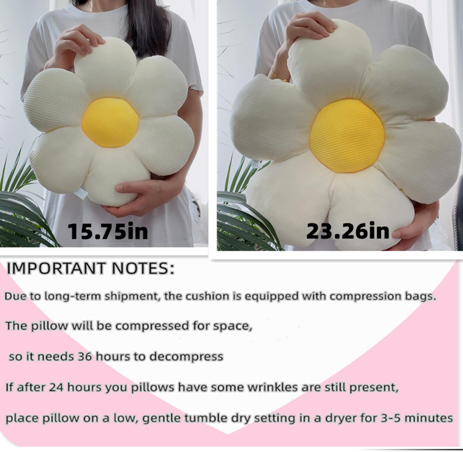 Flower Shaped Throw Pillow - 23.26