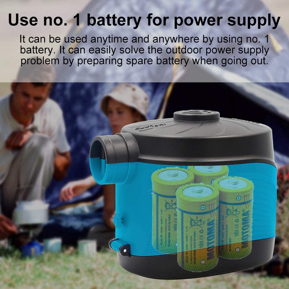 OBEST Portable Electric Air Pump - Fast Inflation for Air Mattress, Pool Floats, Inflatable Toys - 3 Nozzle Attachments - Ideal for Camping, Beach, Pool Parties & Home Use