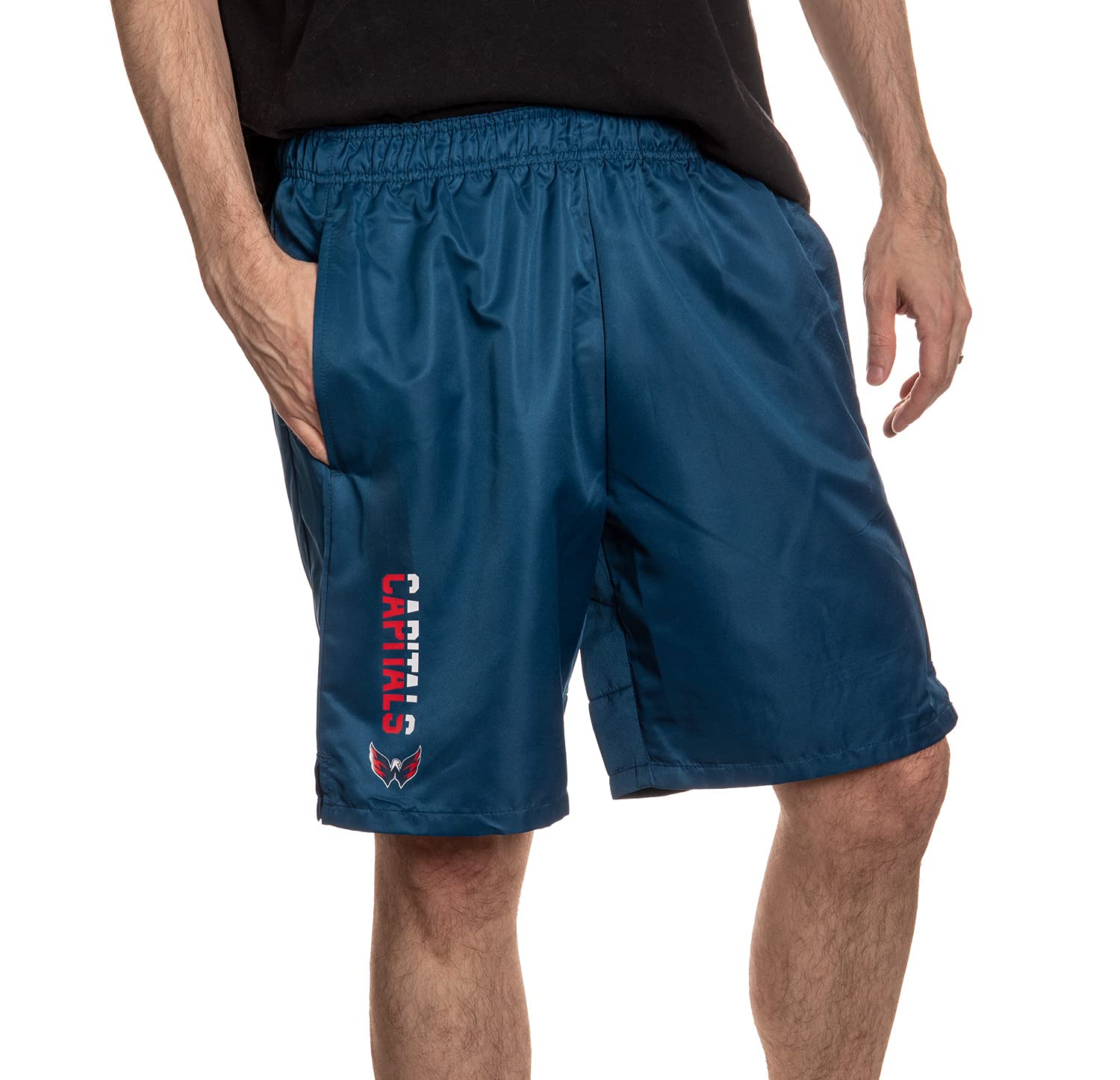 **Calhoun NHL Men's Quick-Dry Athletic Shorts with Pockets - Lightweight & Breathable for Running, Gym, and Casual Wear**
