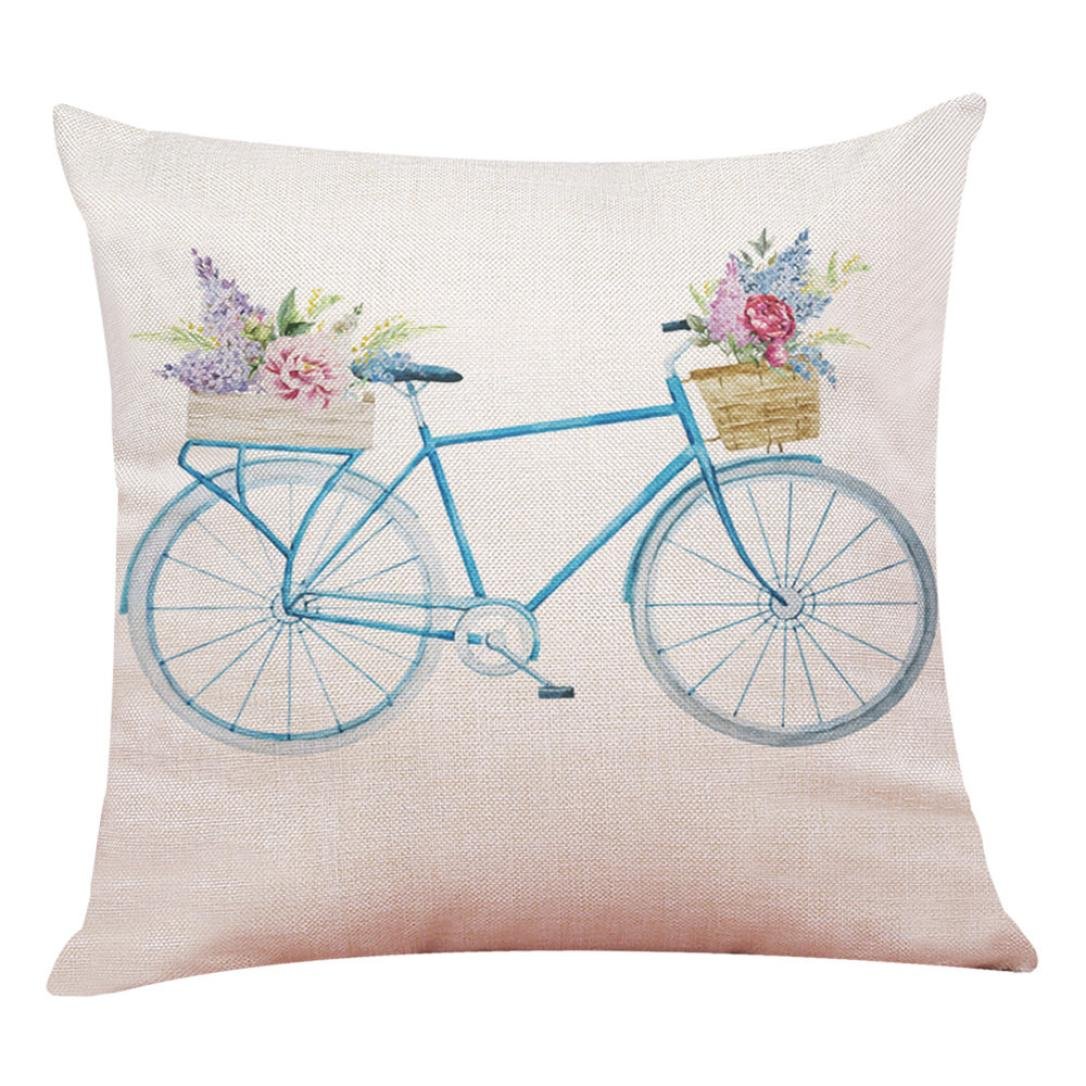 WM & MW Floral Pillow Cases 18x18 Inch - Spring Flower Cushion Covers for Sofa, Bed, Car - Soft Decorative Throw Pillow Covers for Home Decor (Set of 2) - Perfect for Living Room, Bedroom & Travel