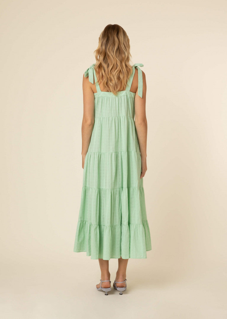 Helena Maxi Dress for Women - Flowy Long Summer Dress in Green - Perfect for Beach, Vacation, and Casual Outings