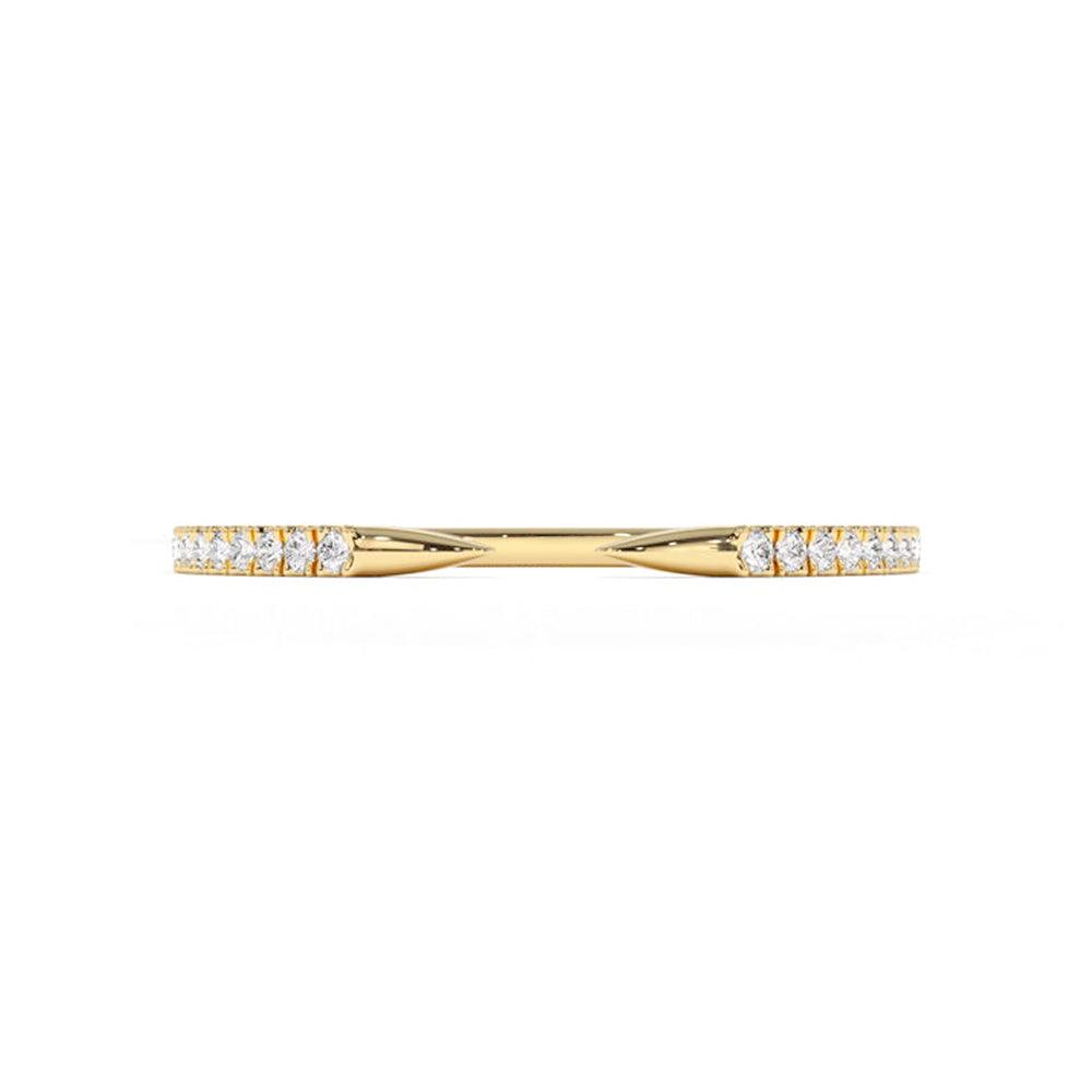 Pavé Diamond Claw Stacking Open Ring for Women - Elegant Adjustable Stackable Band for Everyday Wear & Special Occasions