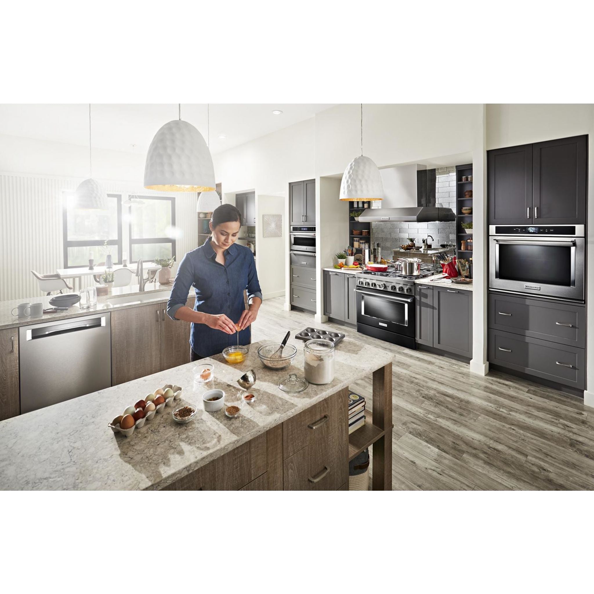 KitchenAid KFDC506JBK 30-Inch Dual Fuel Range - Imperial Black | Professional Gas Cooktop & Electric Oven | Perfect for Home Chefs & Modern Kitchens