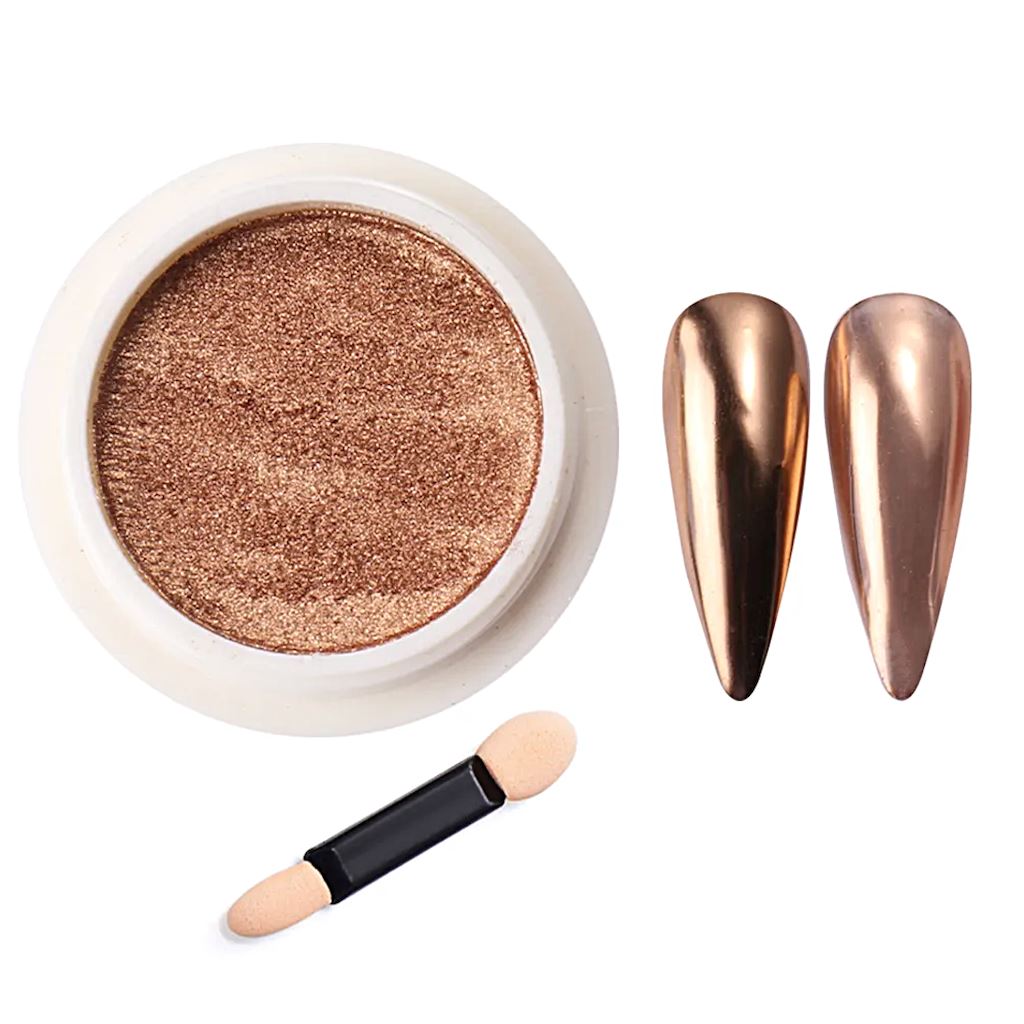 Premium Titanium Mirror Chrome Nail Powder - Long Lasting Metallic Nail Art Pigment for Gel & Acrylic Nails - Perfect for Salon, Home Manicure & Special Occasions