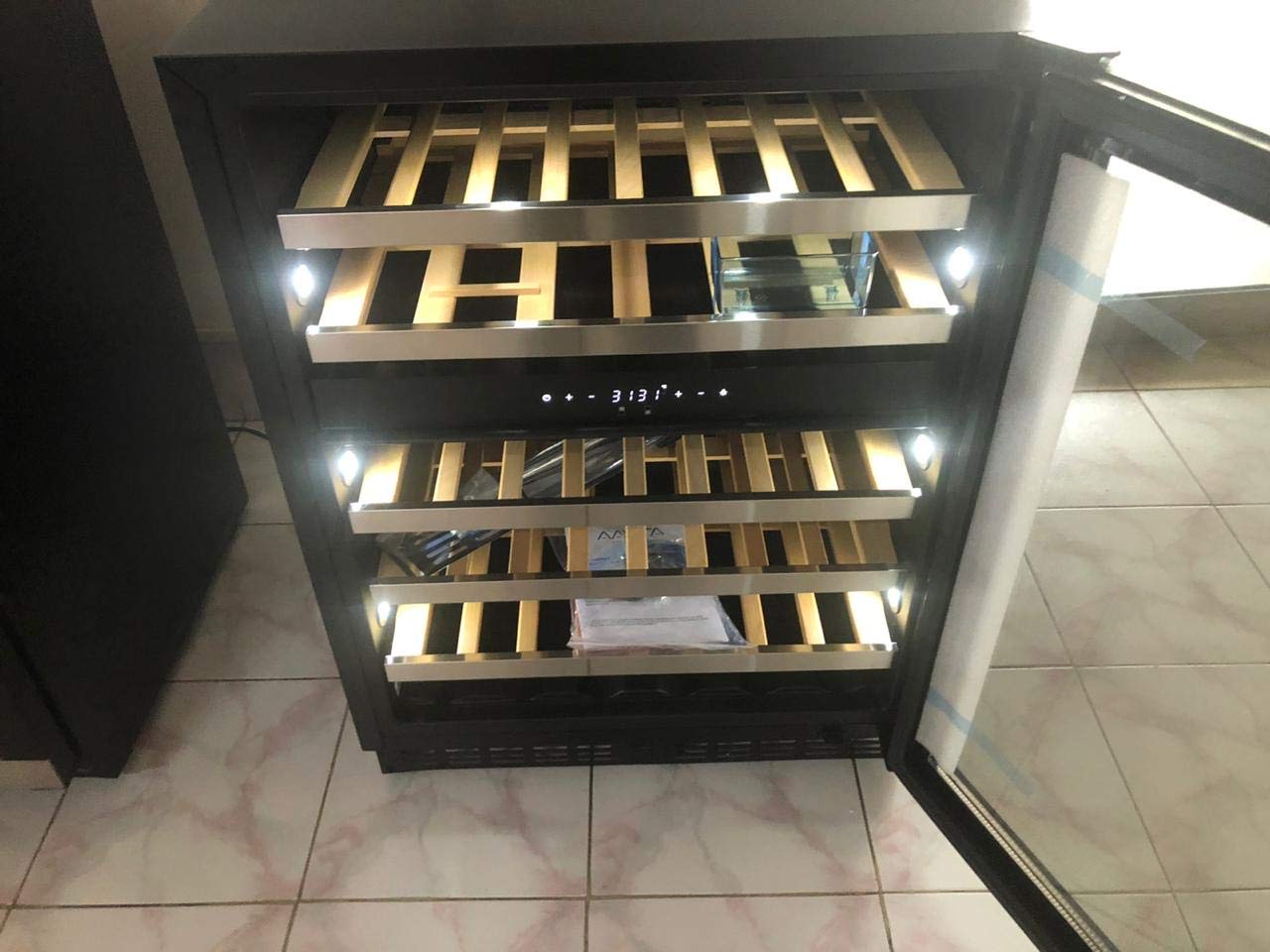 AAVTA LONDON 45 Bottle Dual Zone Wine Cooler Refrigerator - Perfect for Home Bars, Restaurants & Wine Cellars