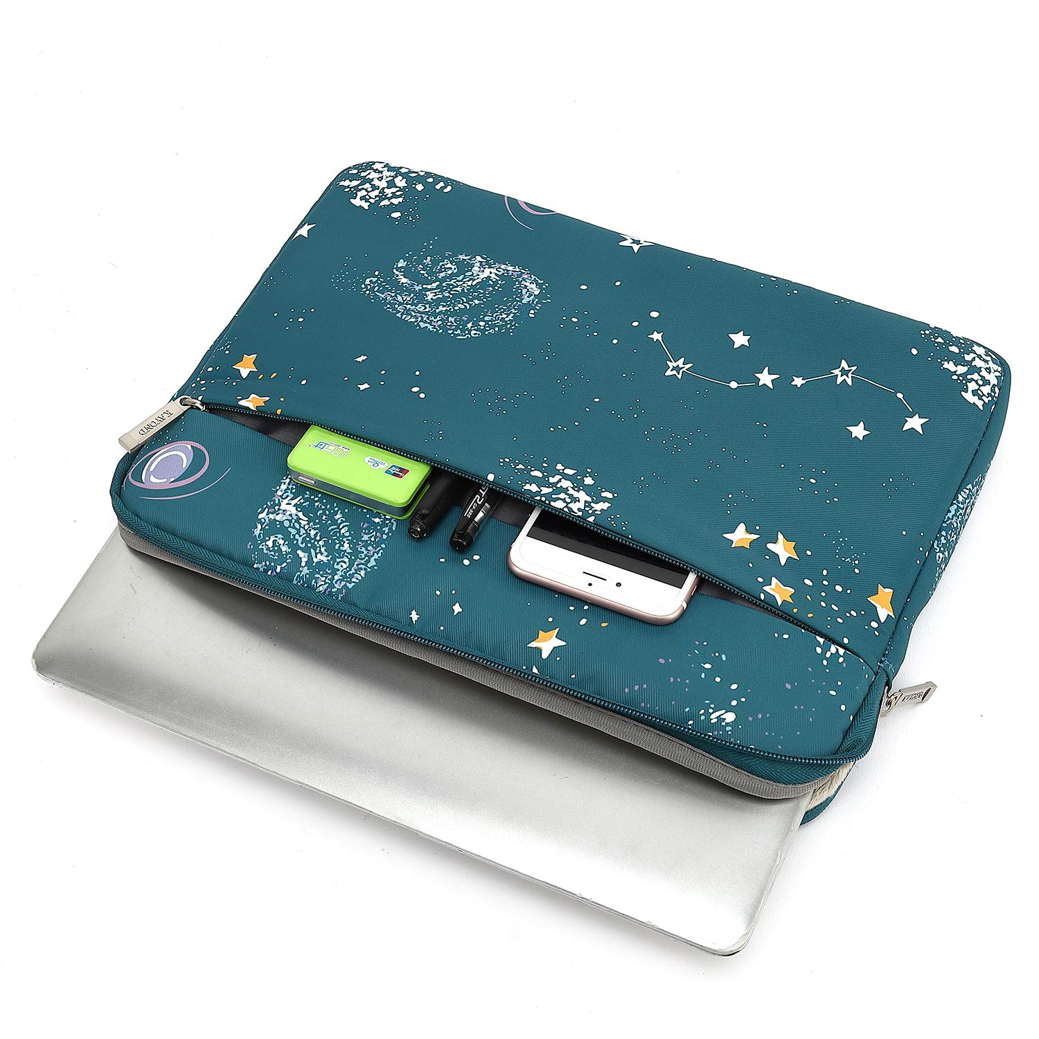 KAYOND 13-13.3 Inch Laptop Sleeve Case for MacBook Pro 13.3/14 & MacBook Air 13.3 M1/M2/M3 - Water Repellent Shockproof Protective Cover with Stylish Starry Sky Design - Perfect for Work, Travel & School Commute
