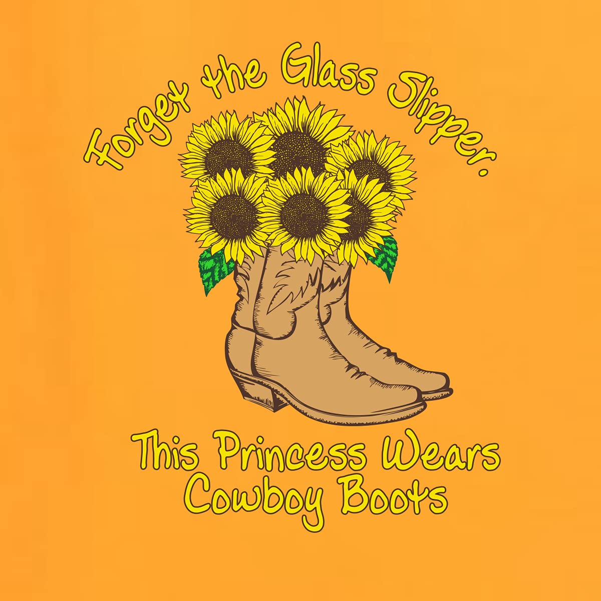 Princess Wears Cowboy Boots Graphic T-Shirt for Women - Trendy Pop Culture Tee - Perfect for Concerts, Festivals & Western Themed Parties