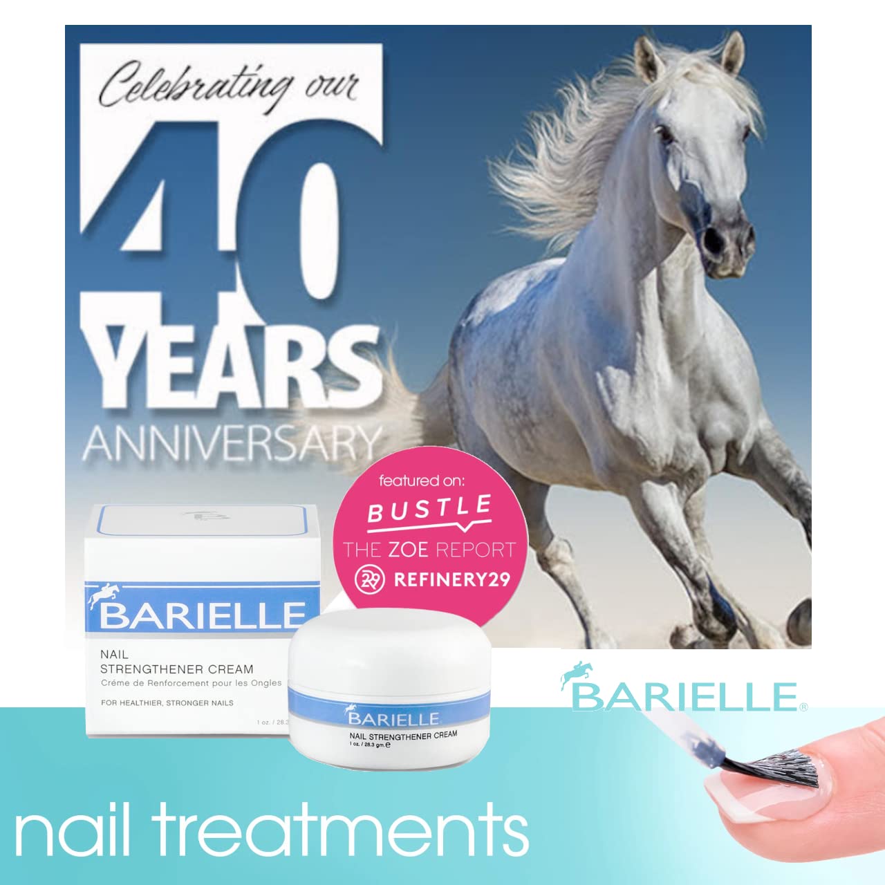 Barielle All Dressed Up 3-Piece Nail Treatment Kit - Strengthener, Base Coat & Top Coat for Healthy Nails | Perfect for Manicures & At-Home Nail Care
