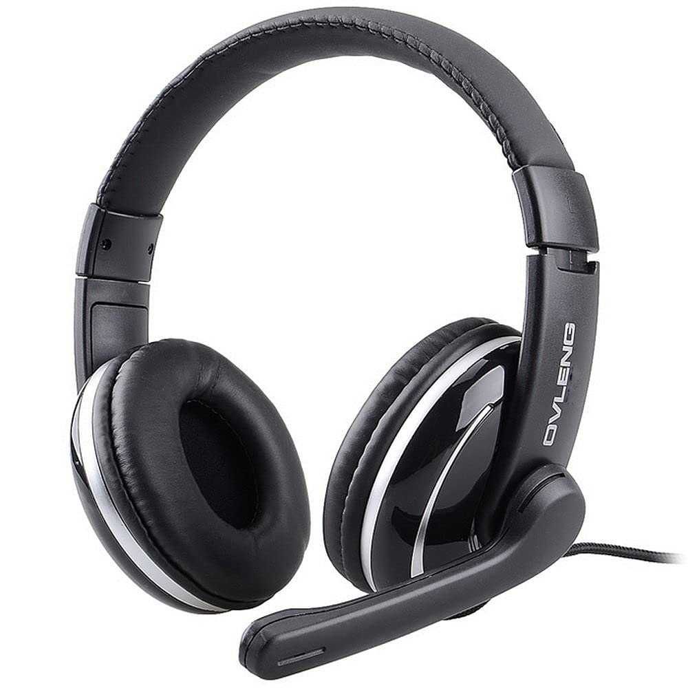 axGear 3.5mm Stereo HiFi Gaming Headset with Microphone - Noise Cancelling Over-Ear Headphones for PC, Computer, Laptop, Mobile Phone - Perfect for Gaming, Music, Online Classes & Work Calls