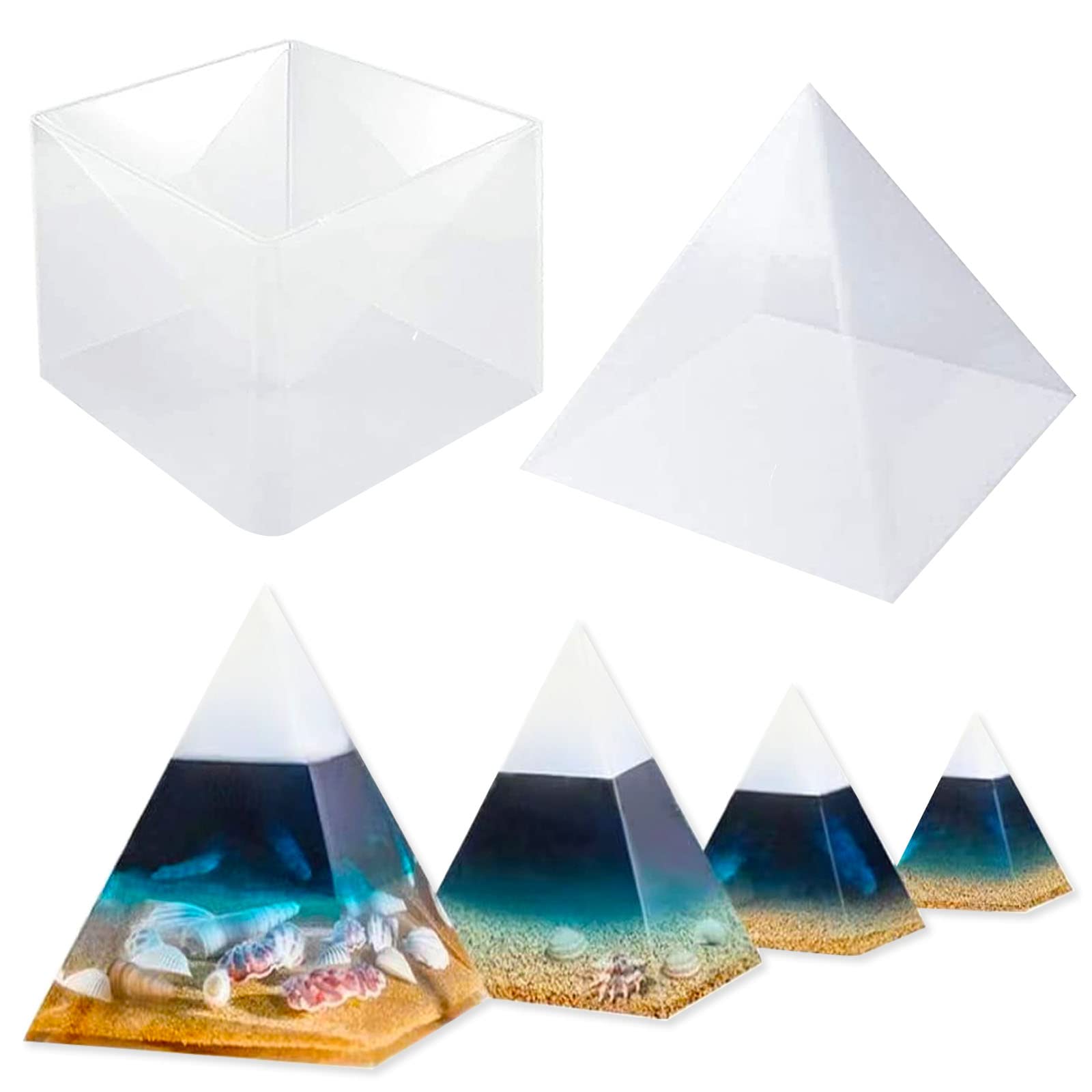 Large 4.3 Inch Pyramid Silicone Mold for Resin Casting - DIY Epoxy Craft, Meditation & Yoga Decor, Home Table Centerpiece | Perfect for Spiritual Gifts, Crystal Displays & Zen Decorations