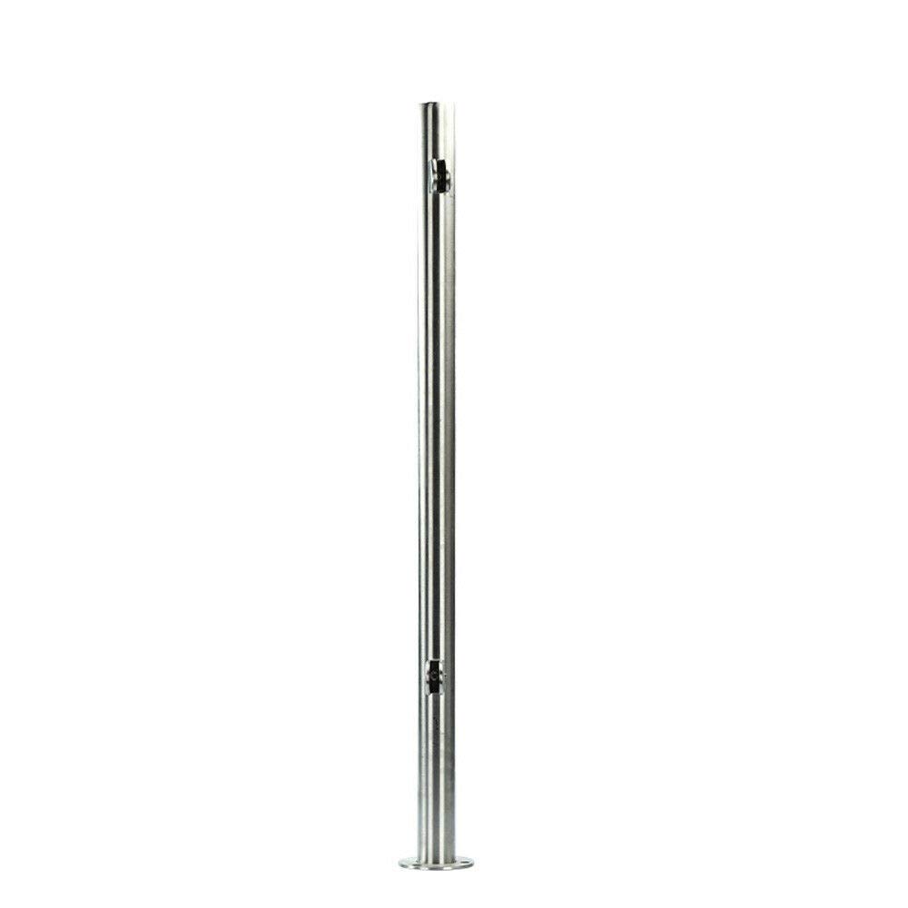 Stainless Steel Railing Post - 43 Inch Balustrade Handrail for Fence, Balcony & Garden | Durable Mid Post for Outdoor Glazing & Safety Barrier | Perfect for Home, Deck & Staircase Protection