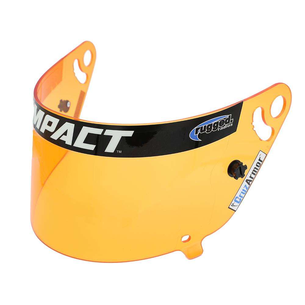 CruzArmor Impact Amber Helmet Shield - Durable Motorcycle Helmet Visor for UV Protection & Clear Vision - Perfect for Day & Night Riding, Commuting & Adventure Tours