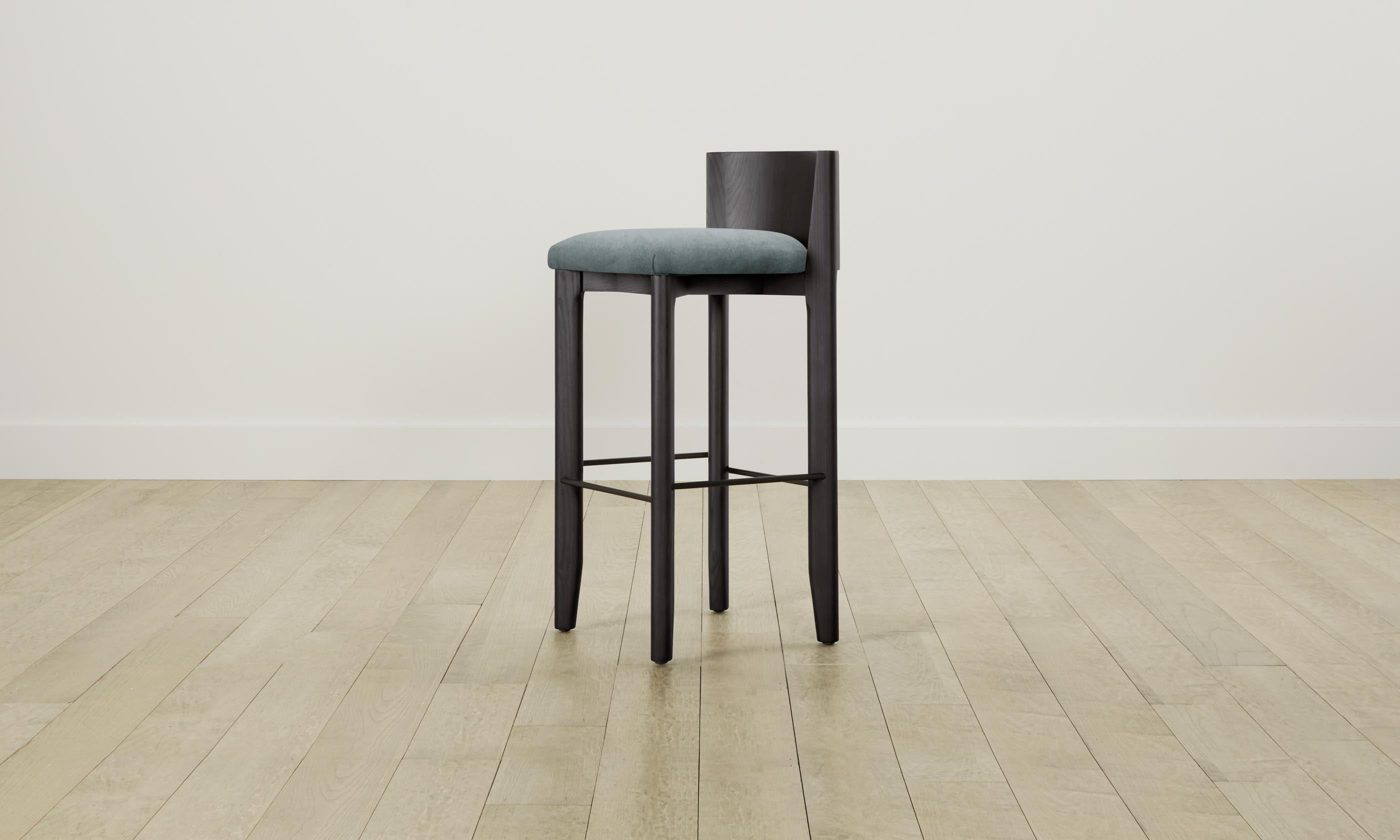 Delancey Bar & Counter Stool - Premium Performance Velvet Upholstery in Seafoam Green - Perfect for Kitchen Islands, Home Bars & Modern Dining Areas